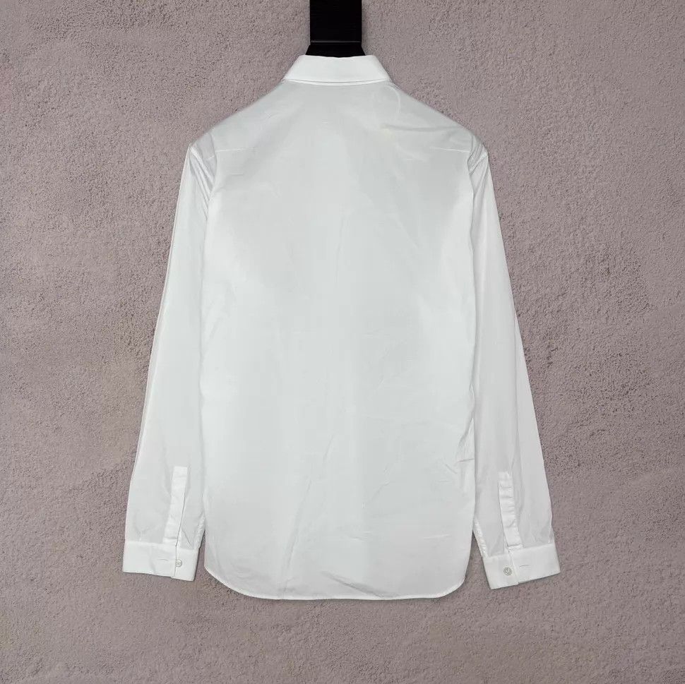 Dior Dior White Leather CD Embroidered Long Sleeve Shirt Size US XS / EU 42 / 0 - 2 Thumbnail