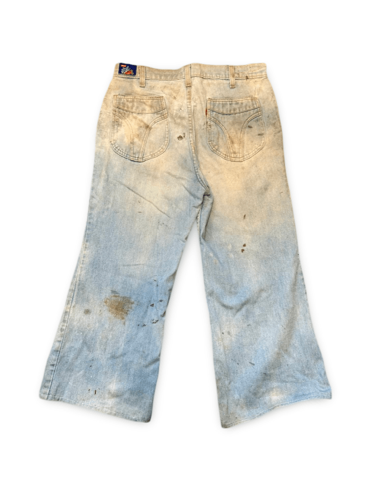 Levi's Vintage Clothing 70s Distressed Thrashed Levi Fresh Produce Orange Tabs Size US 33 - 1 Thumbnail