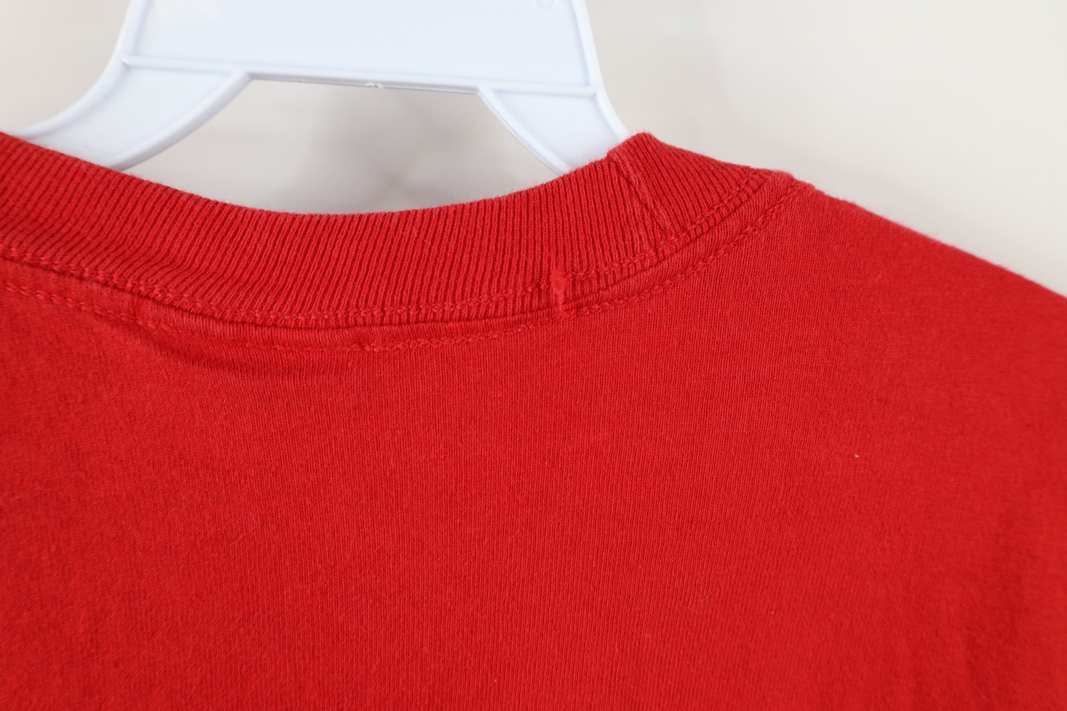 Vintage Vintage 90s Streetwear Blank Heavyweight Cotton T-Shirt Red Size US XXL / EU 58 / 5 - 9 Thumbnail