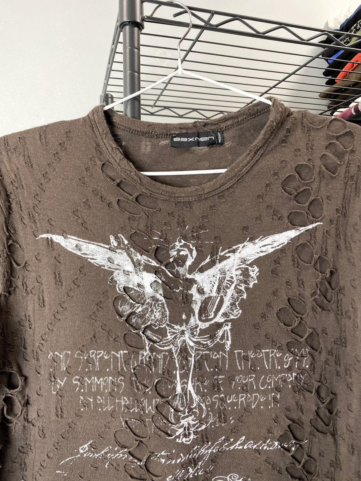 Hysteric Glamour Vintage Y2K Abstract Angel Mesh Printed T Shirt Size M / US 6-8 / IT 42-44 - 3 Thumbnail