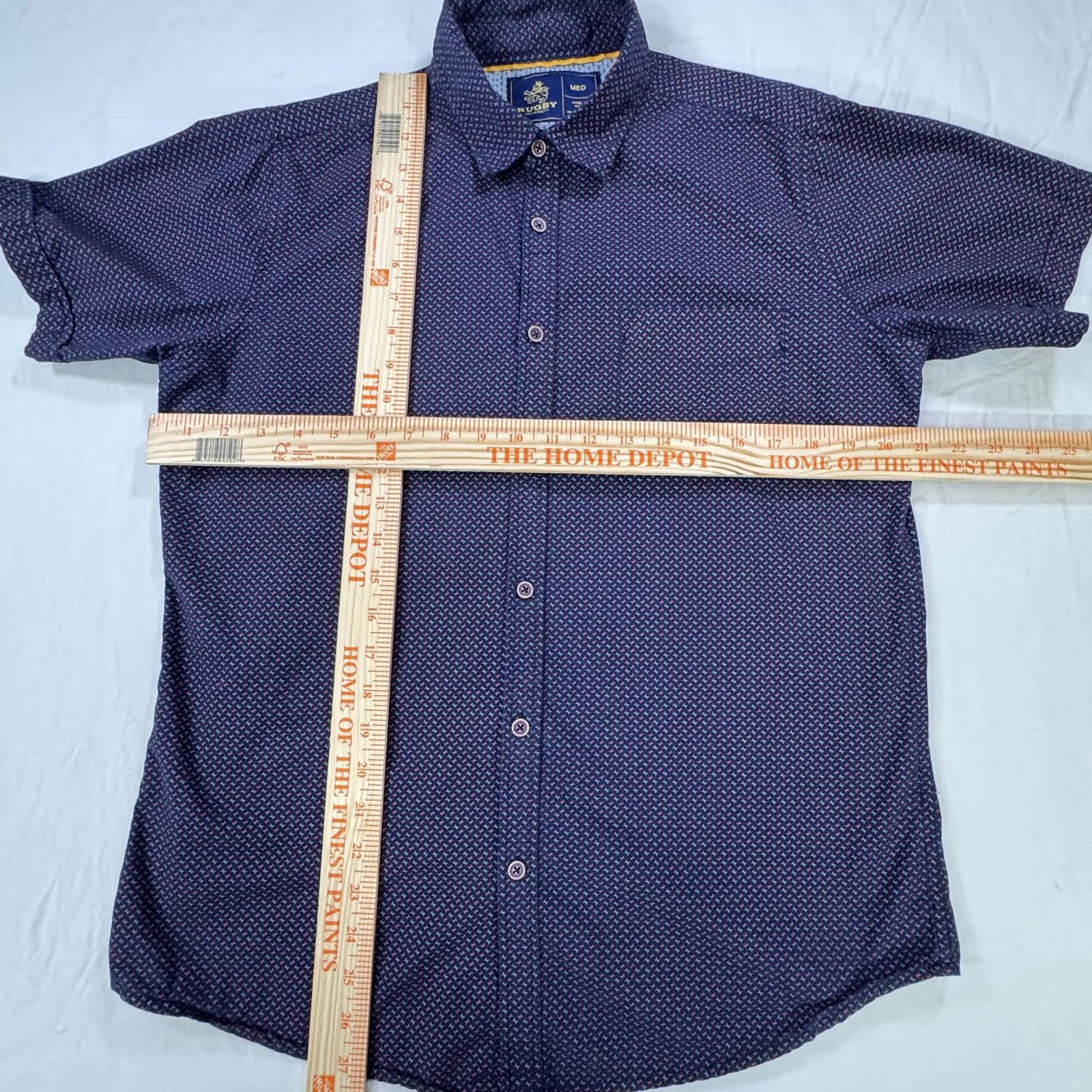 Designer Rugby University Mens Button Up Short Sleeve Shirt Medium Size US M / EU 48-50 / 2 - 8 Thumbnail