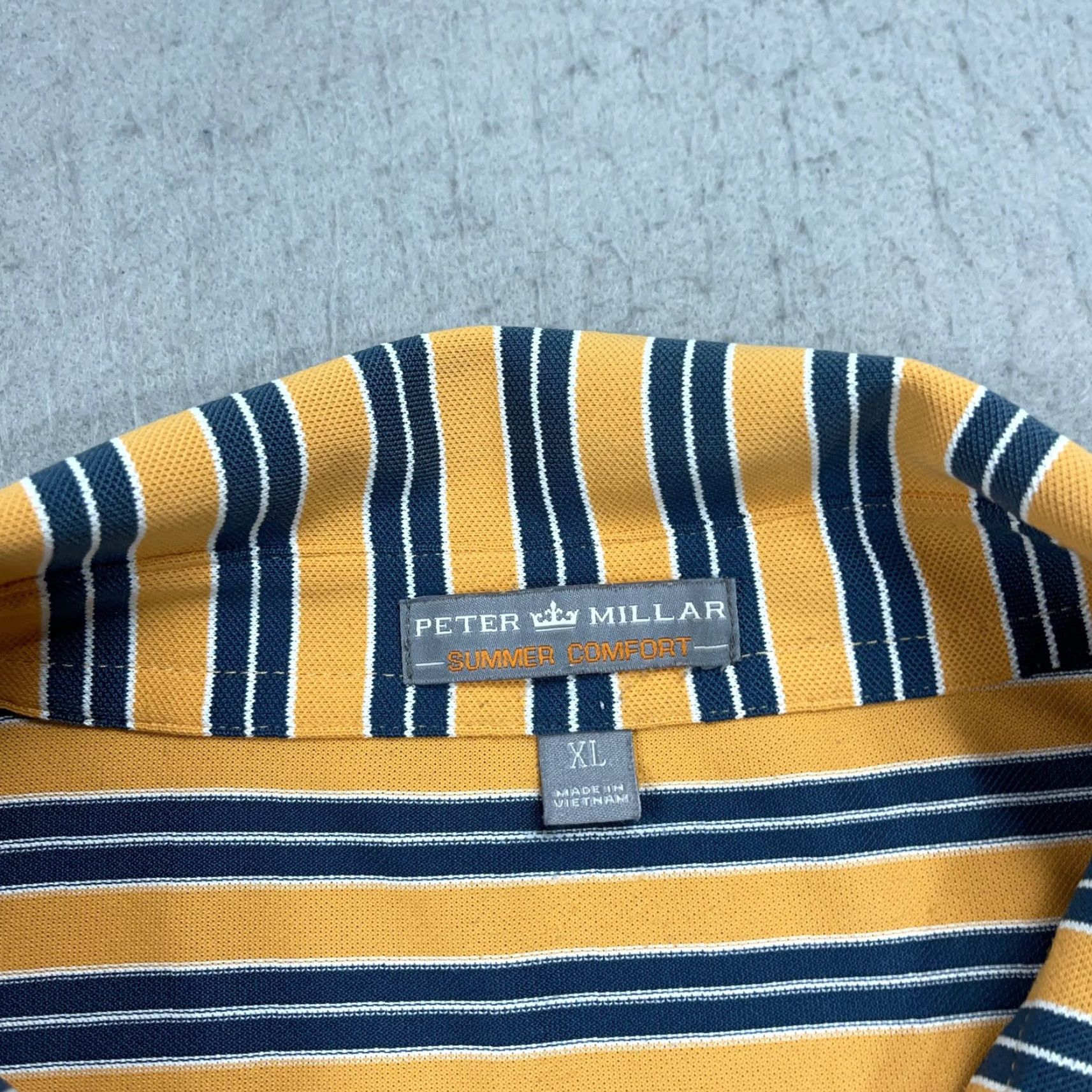 Peter Millar Peter Millar Summer Comfort Polo Shirt Mens XL Orange Striped Performance Golf Sports Classic Preppy Casual Sleeveless? Size US XL / EU 56 / 4 - 3 Thumbnail