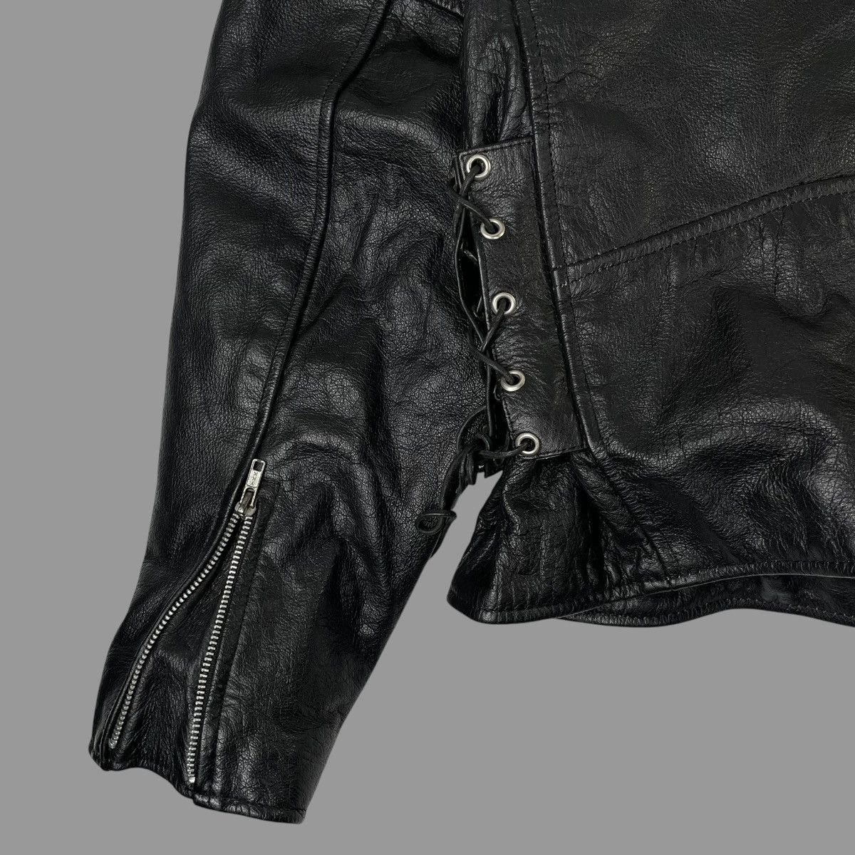 Vintage Vintage 1980s leather zip up biker jacket Size US XL / EU 56 / 4 - 8 Thumbnail