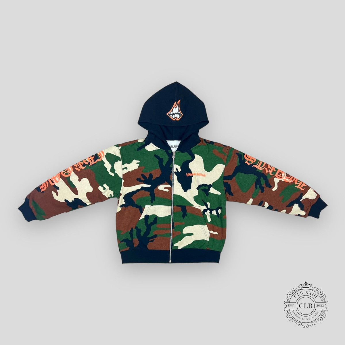 Chrome Hearts CHROME HEARTS MATTY BOY CAUTION THERMAL ZIP UP
