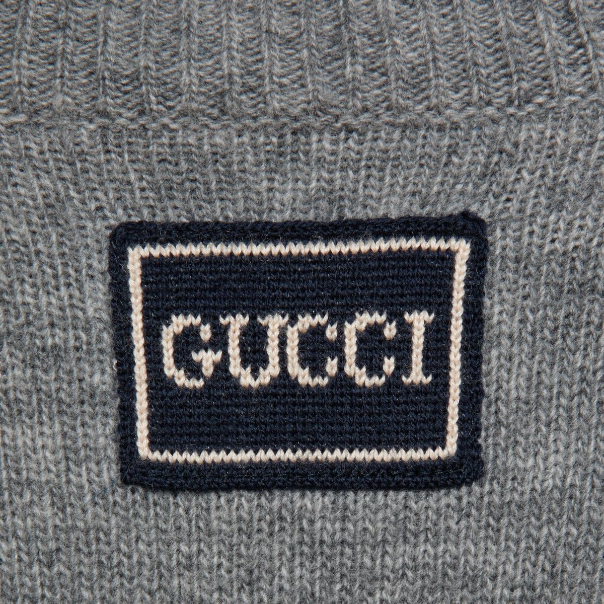 Gucci o1s1wg110925 Wool Sweater With Gucci Patch in Grey Size US XXL / EU 58 / 5 - 5 Thumbnail