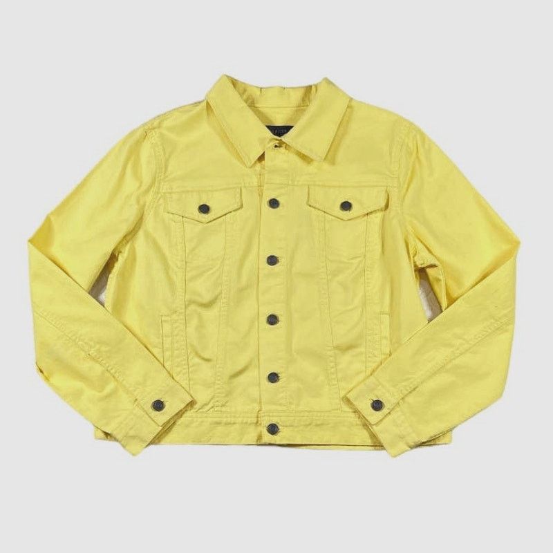 NBDN Nobrandedon Talbots Yellow Denim Blazer/Jacket | Size L Size L / US 10 / IT 46 - 1 Thumbnail