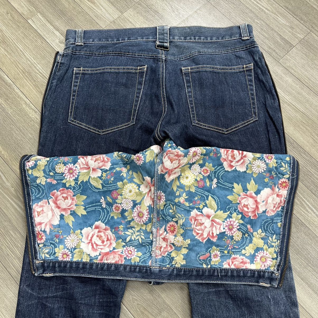 If Six Was Nine × Japanese Brand × PPFM Vintage PPFM Double Waist Hybird Flowers Jeans Size US 30 / EU 46 - 14 Thumbnail