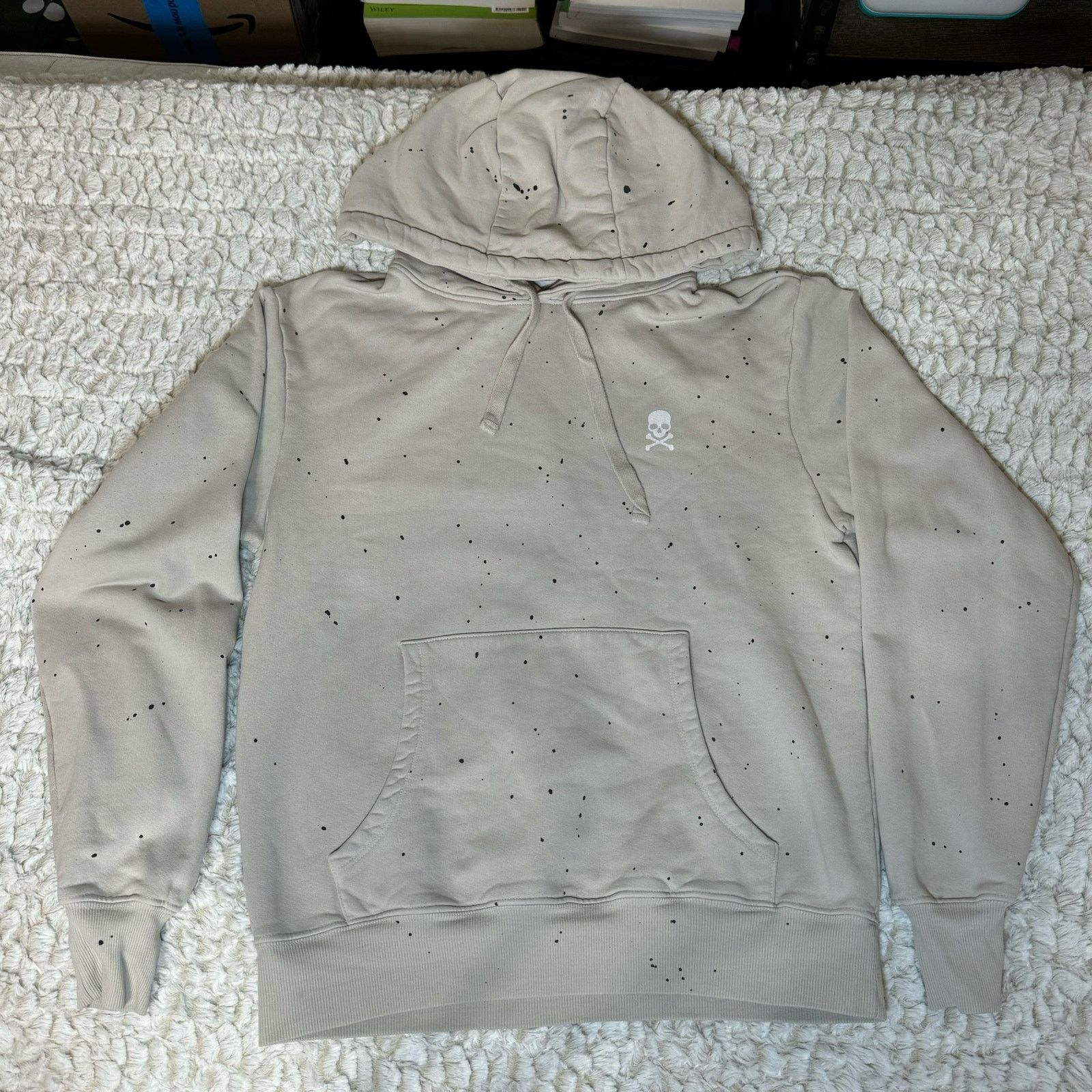 Unknown London SoulCycle Ink Splatter Skull Bones Hoodie Pockets Size S Size US S / EU 44-46 / 1 - 5 Thumbnail