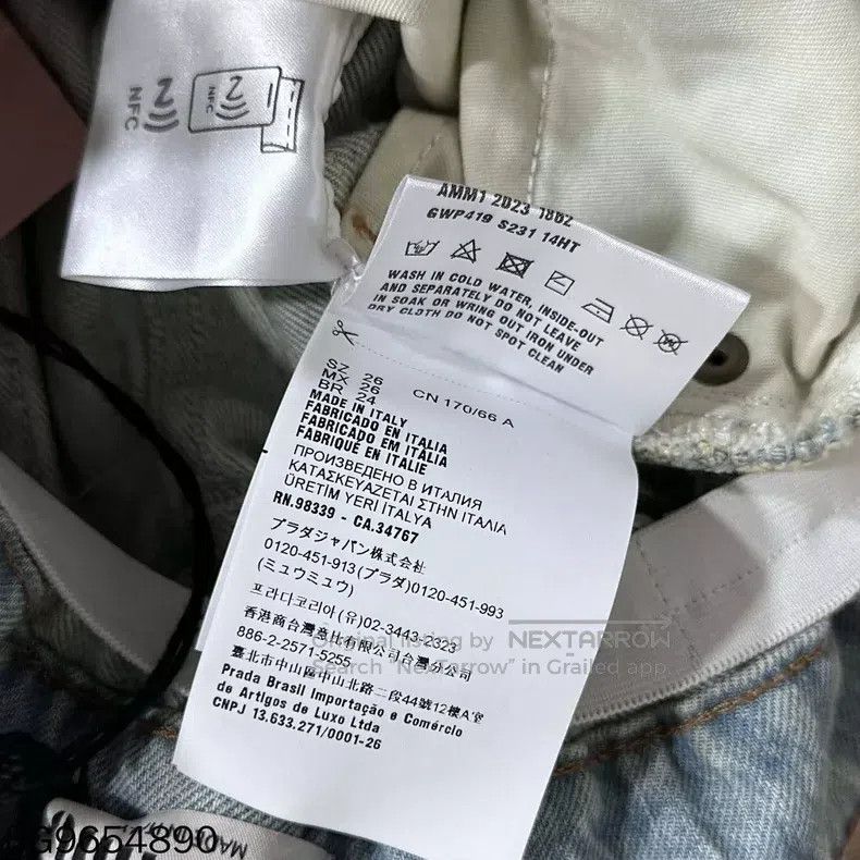 Miu Miu Miu Miu 26 Full-printed wide-leg jeans Size 26" / US 2 / IT 38 - 5 Thumbnail