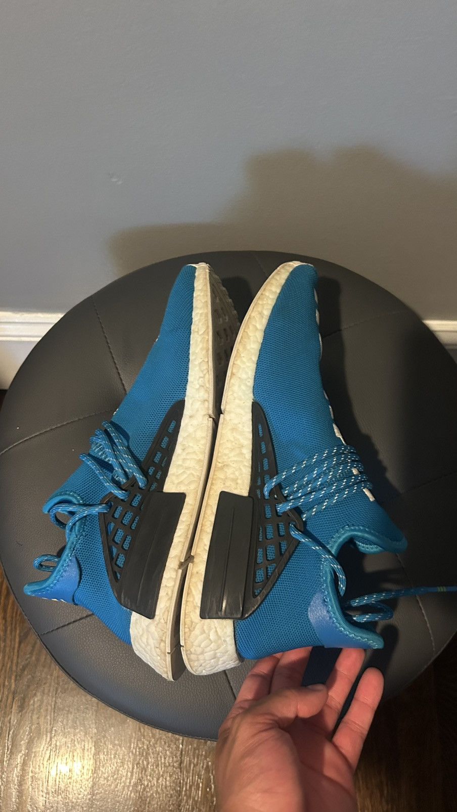 Adidas × Human Made Adidas Pharrell x Human Race NMD “Human Being” Blue Size US 10 / EU 43 - 5 Thumbnail