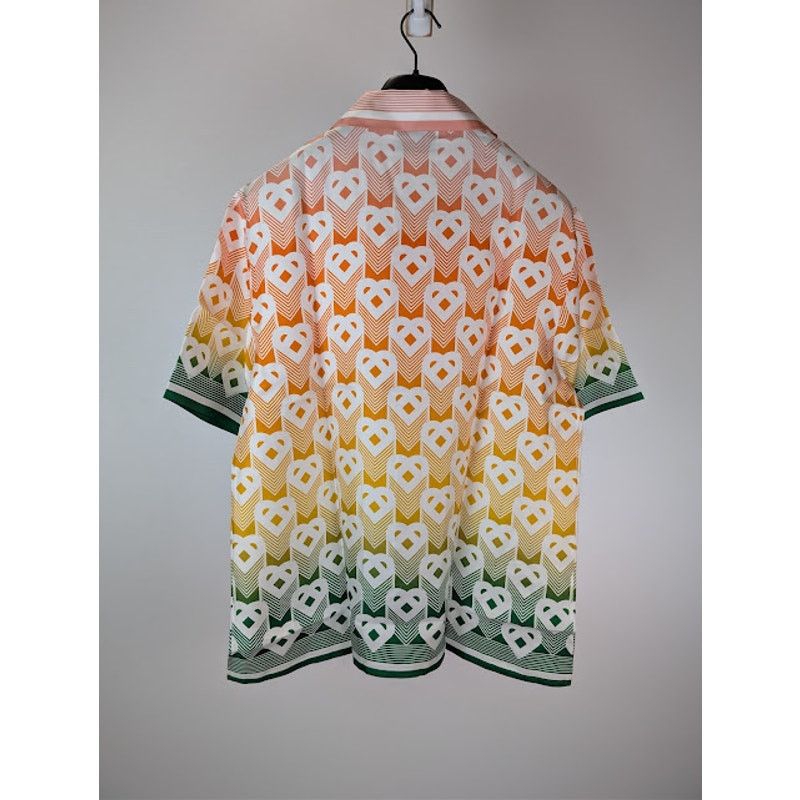 Casablanca o1rshd1 Gradient Heart Monogram Short-Sleeve Shirt in Multi Size US L / EU 52-54 / 3 - 10 Thumbnail