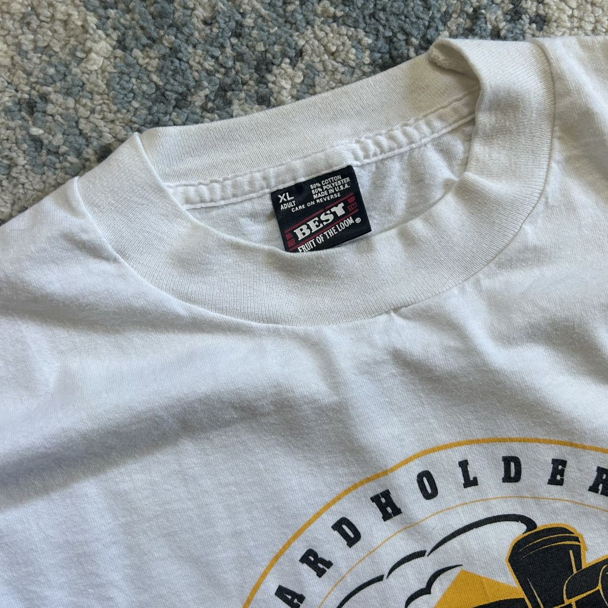 Vintage 90s Purdue Gold Rush card slubby single stitch souvenir tee Size US XL / EU 56 / 4 - 4 Thumbnail