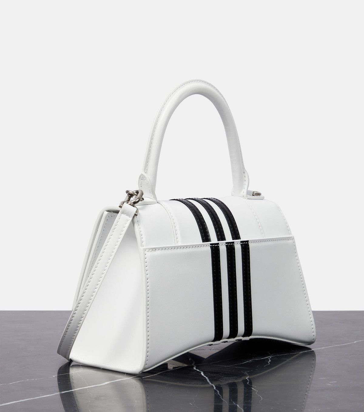 Adidas × Balenciaga 💥LIMITED💥Bale X Adidas Trefoil Leather Small Hourglass Bag Size ONE SIZE - 6 Thumbnail