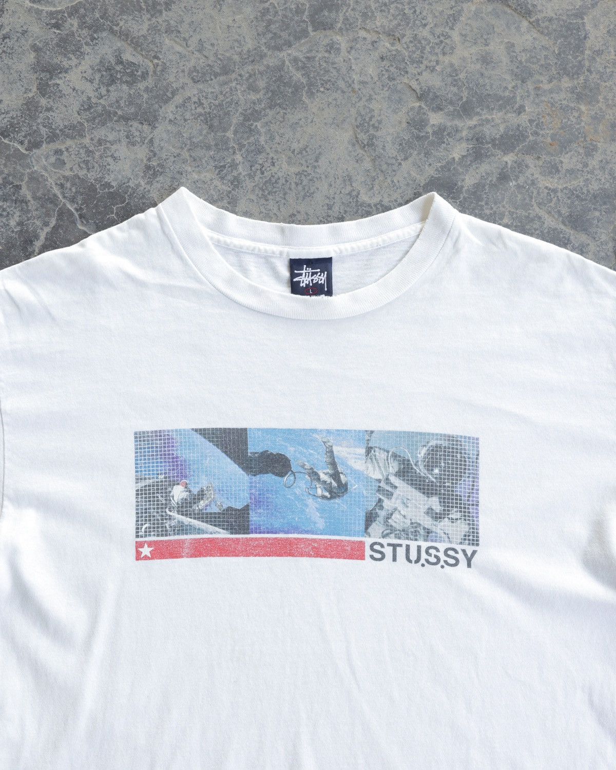 Stussy Vintage 90s Stussy Astronaut Space Box Logo Archive White Te Size US L / EU 52-54 / 3 - 2 Thumbnail