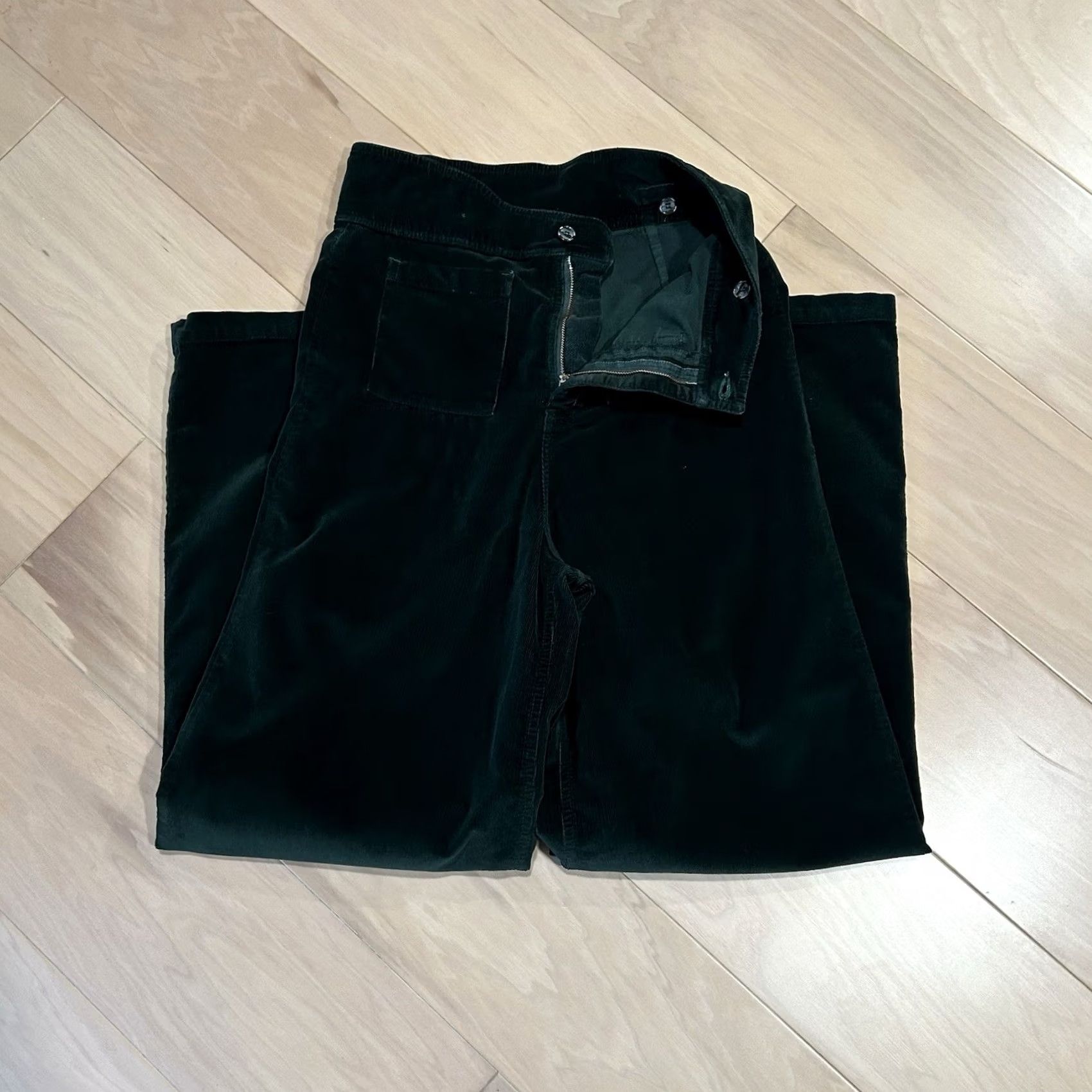Vintage Sugarhigh Lovestoned Woody Pant Stretch Cord Trousers Women’s 8 Green Wide Leg Casual Workwear Travel 30 Inseam 30 Waist N/A Womens Size 30" / US 8 / IT 44 - 4 Thumbnail