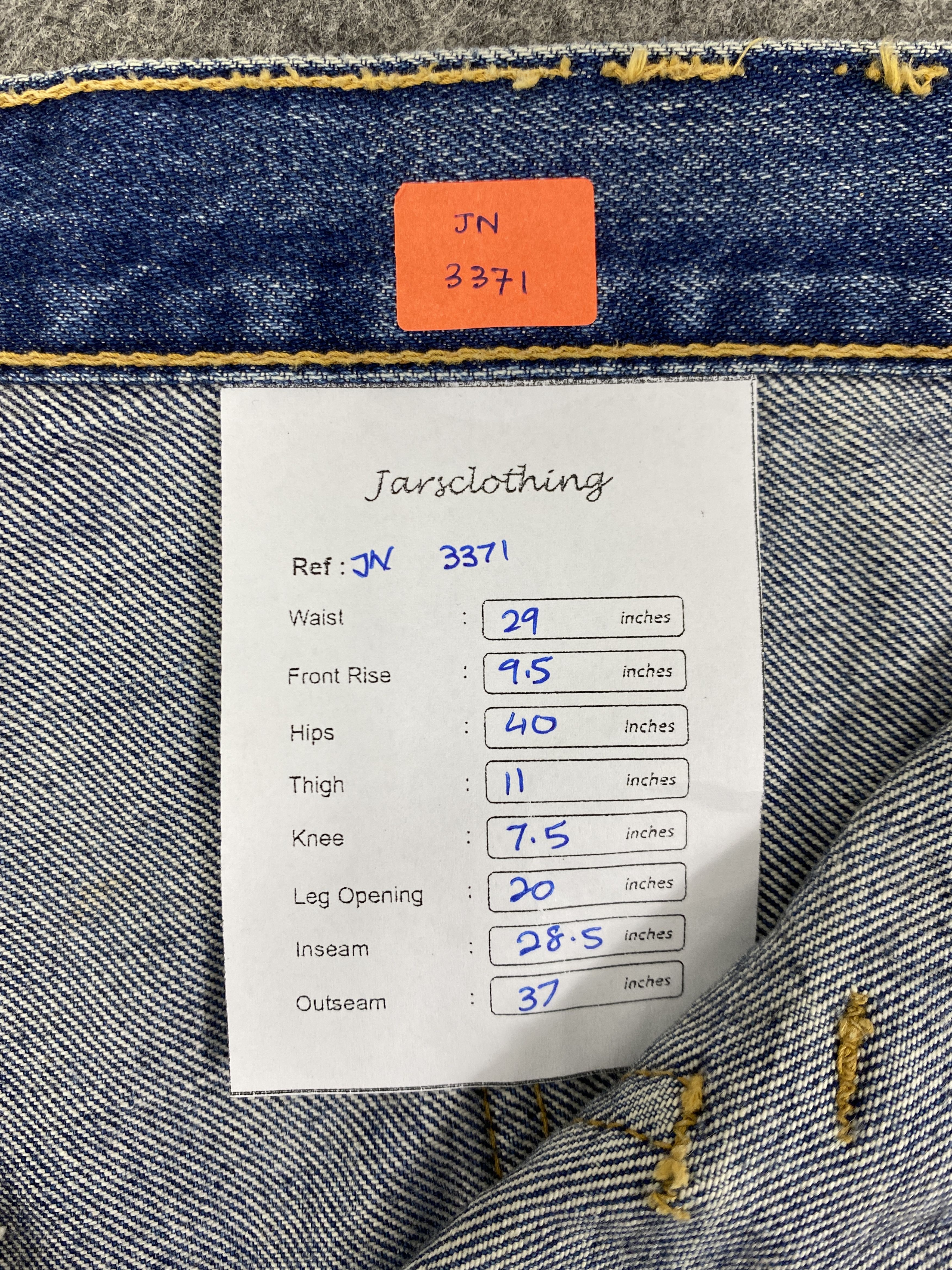 Japanese Brand Faded Blue Vintage Big-John Flare Jeans 29x28.5 - JN3371 Size US 29 - 7 Thumbnail