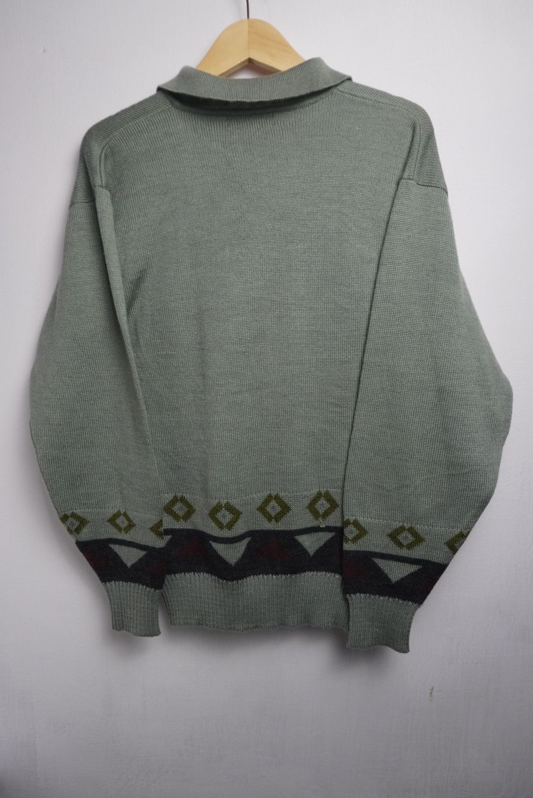 45rpm VINTAGE 1993 45 RPM BY VILLAGE PATTERNED KNIT SWEATER Size US M / EU 48-50 / 2 - 2 Thumbnail