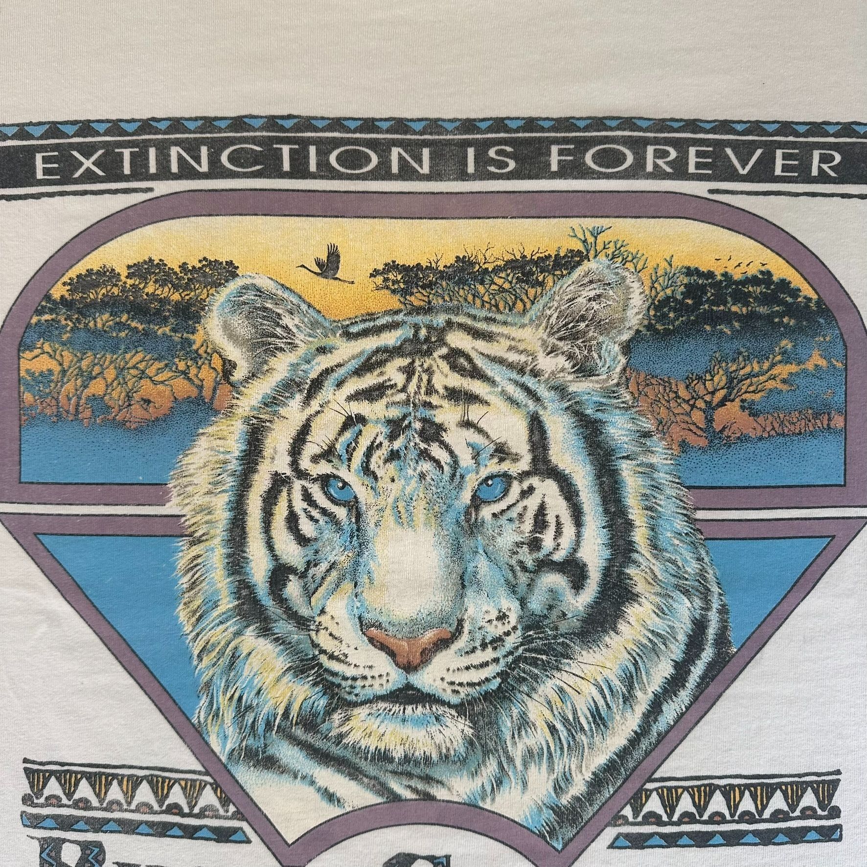 TEE JAYS Vintage 90s Busch Gardens Tiger T-Shirt Nature Animal Tee Size US XL / EU 56 / 4 - 3 Thumbnail