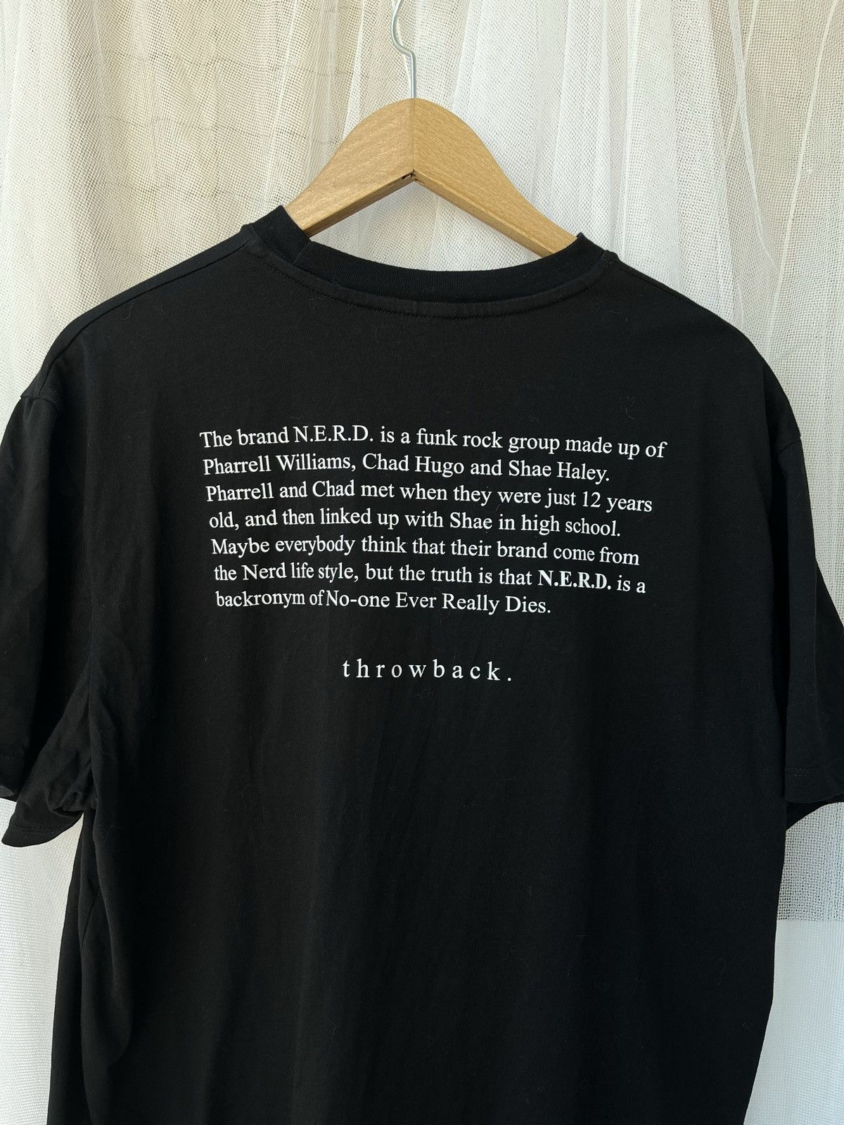 Pharrell Black t-shirt Throwback with Pharrell Williams, size L Size US L / EU 52-54 / 3 - 7 Thumbnail