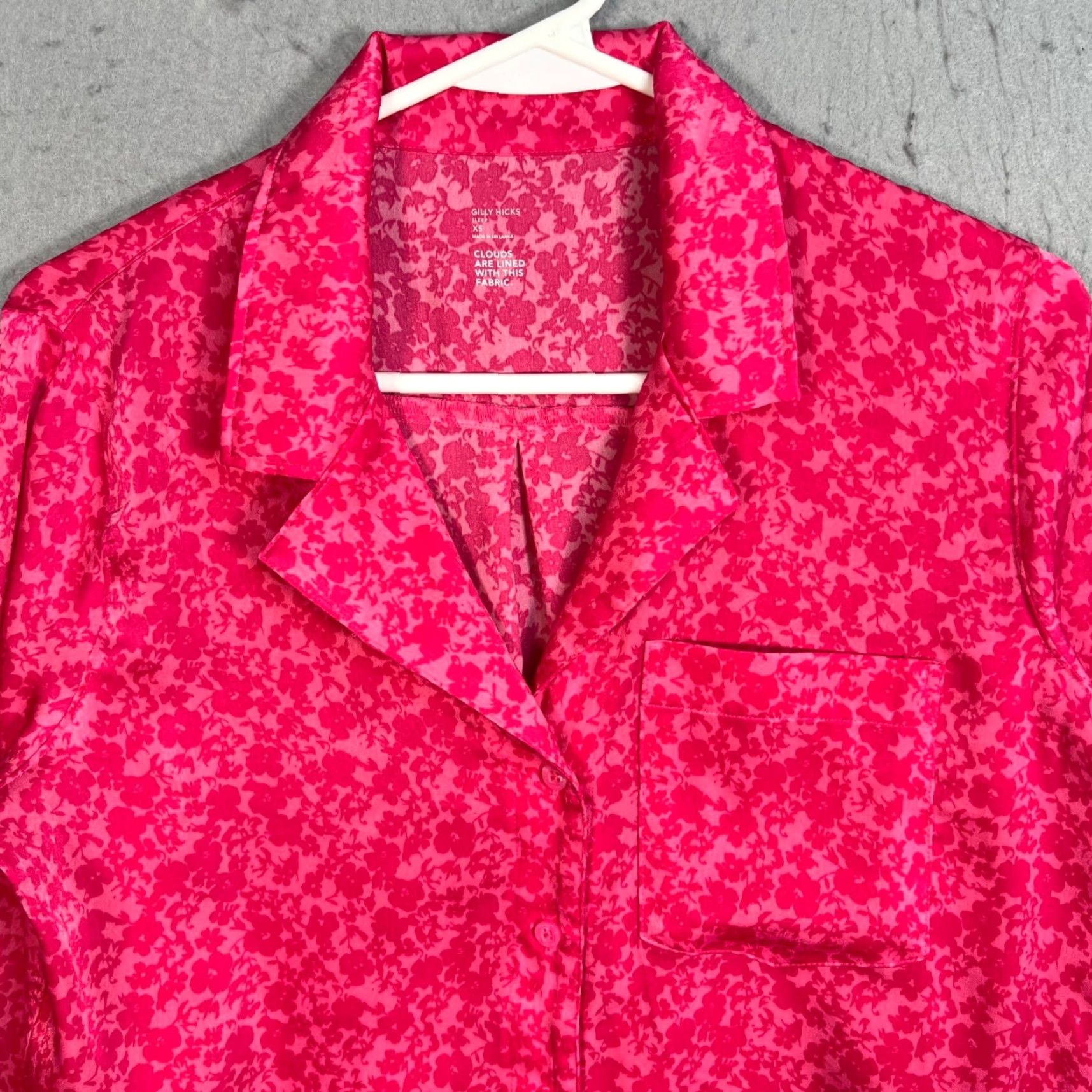 Vintage VINTAGE Gilly Hicks Womens XS Pink Floral Sleep Shirt Long Sleeve Shirt Womens XS Pink Floral Pajama Top Collared Button Closure-? Size XS / US 0-2 / IT 36-38 - 5 Thumbnail
