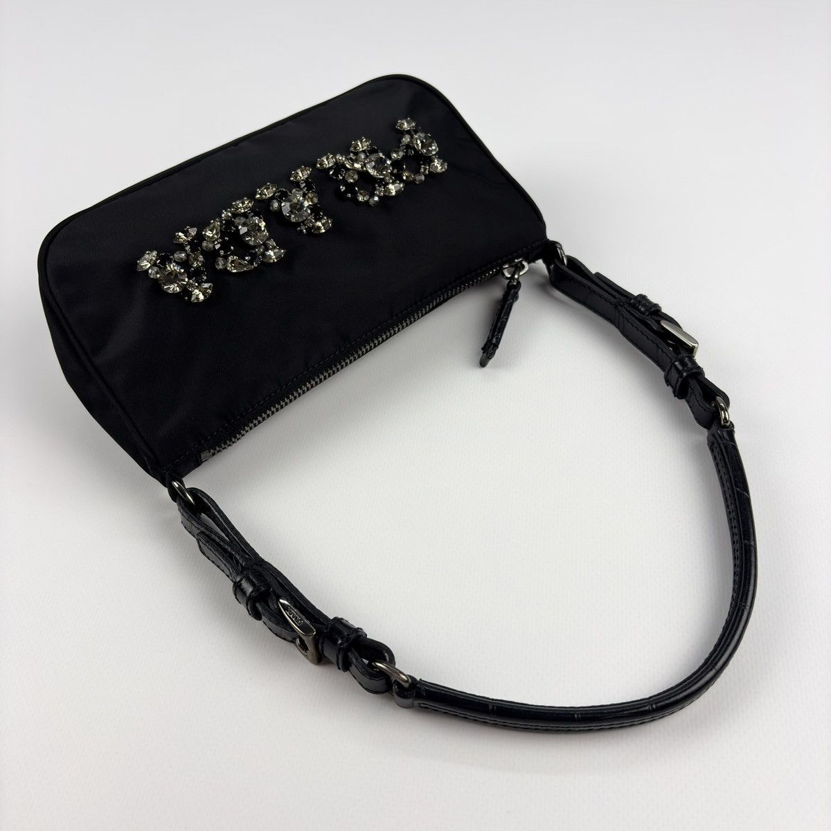 Prada Prada Vintage Nylon Bag rhinestone logo Size ONE SIZE - 4 Thumbnail