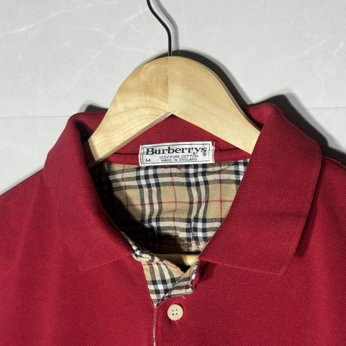 Burberry Vintage 90s Burberrys England Long Sleeve Nova Check Polo M Size US M / EU 48-50 / 2 - 2 Thumbnail