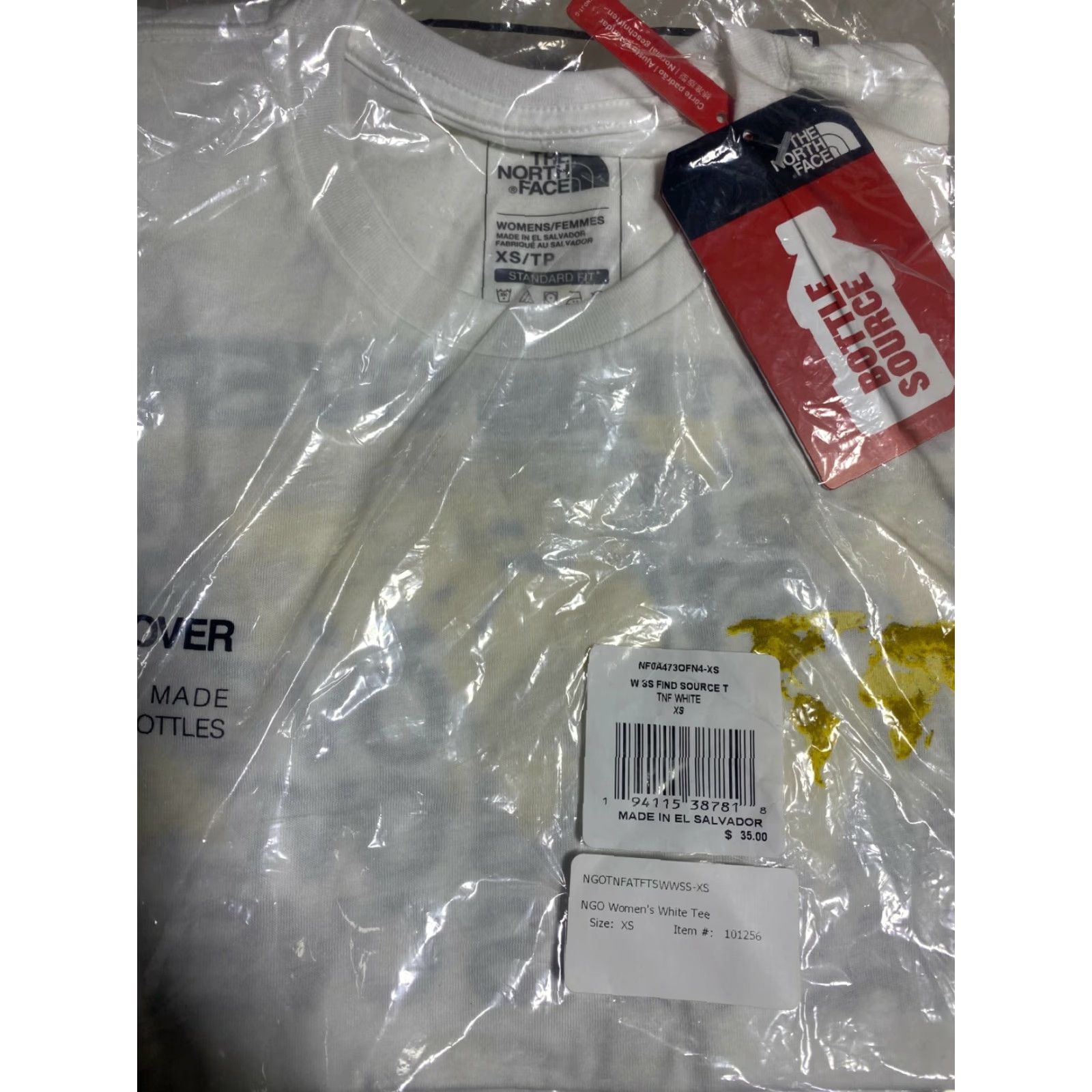 The North Face WOMENS Short Sleeve Find Source Tee The North Face Shirt Womens White 90s National Geographic Bottle Source Size 28" / US 6 / IT 42 - 2 Thumbnail