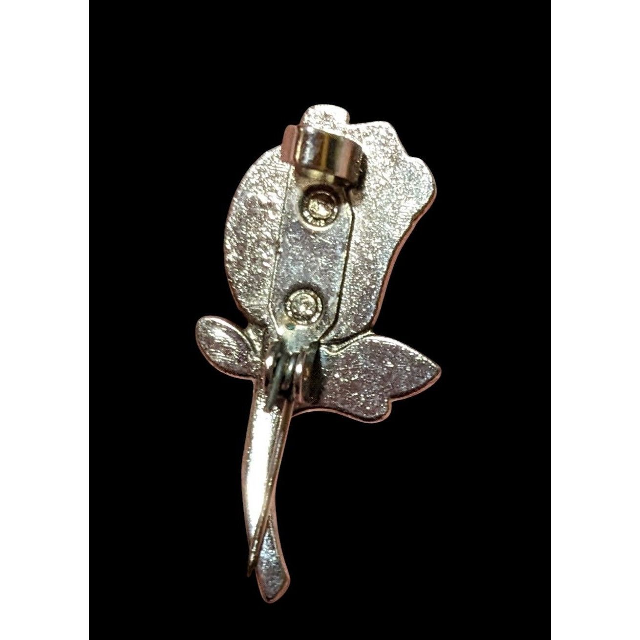 Other Vintage Rosebud Enamel Rhinestone Brooch Size ONE SIZE - 2 Thumbnail