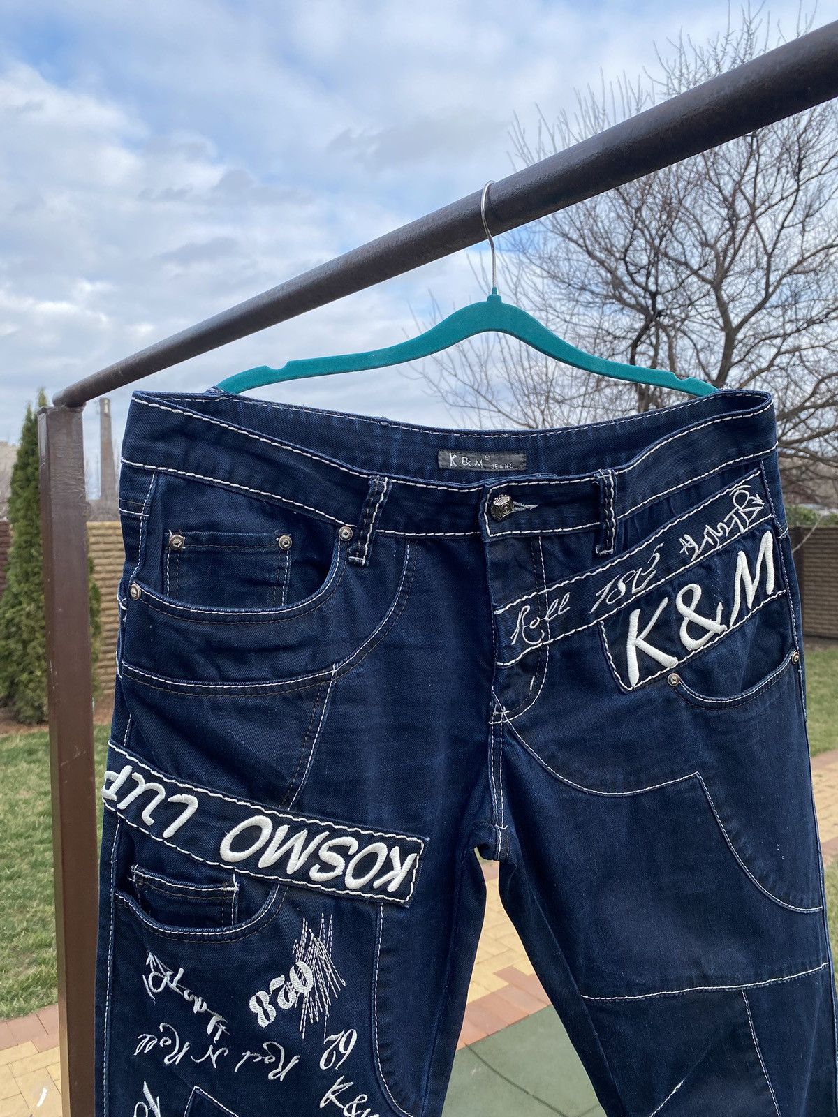 Japanese Brand × Vintage Vintage Japanese brand Cosmolupo y2k biker denim jeans Size US 40 / EU 56 - 2 Thumbnail