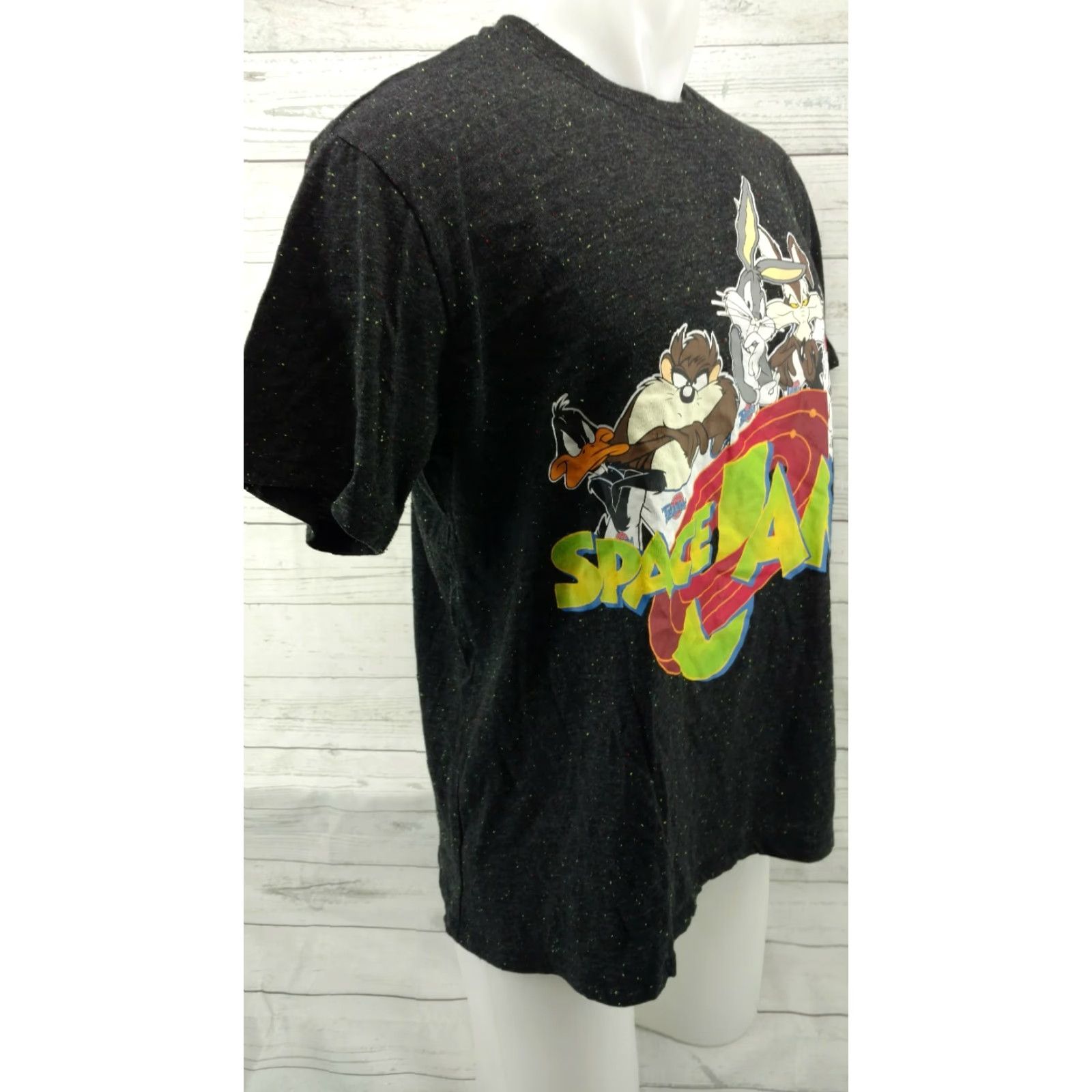 Vintage Space Jam Tune Squad Black Confetti Texture Shirt XL Mens Shirt Graphic Tee Space Jam 90s Vintage? Size US XL / EU 56 / 4 - 4 Thumbnail