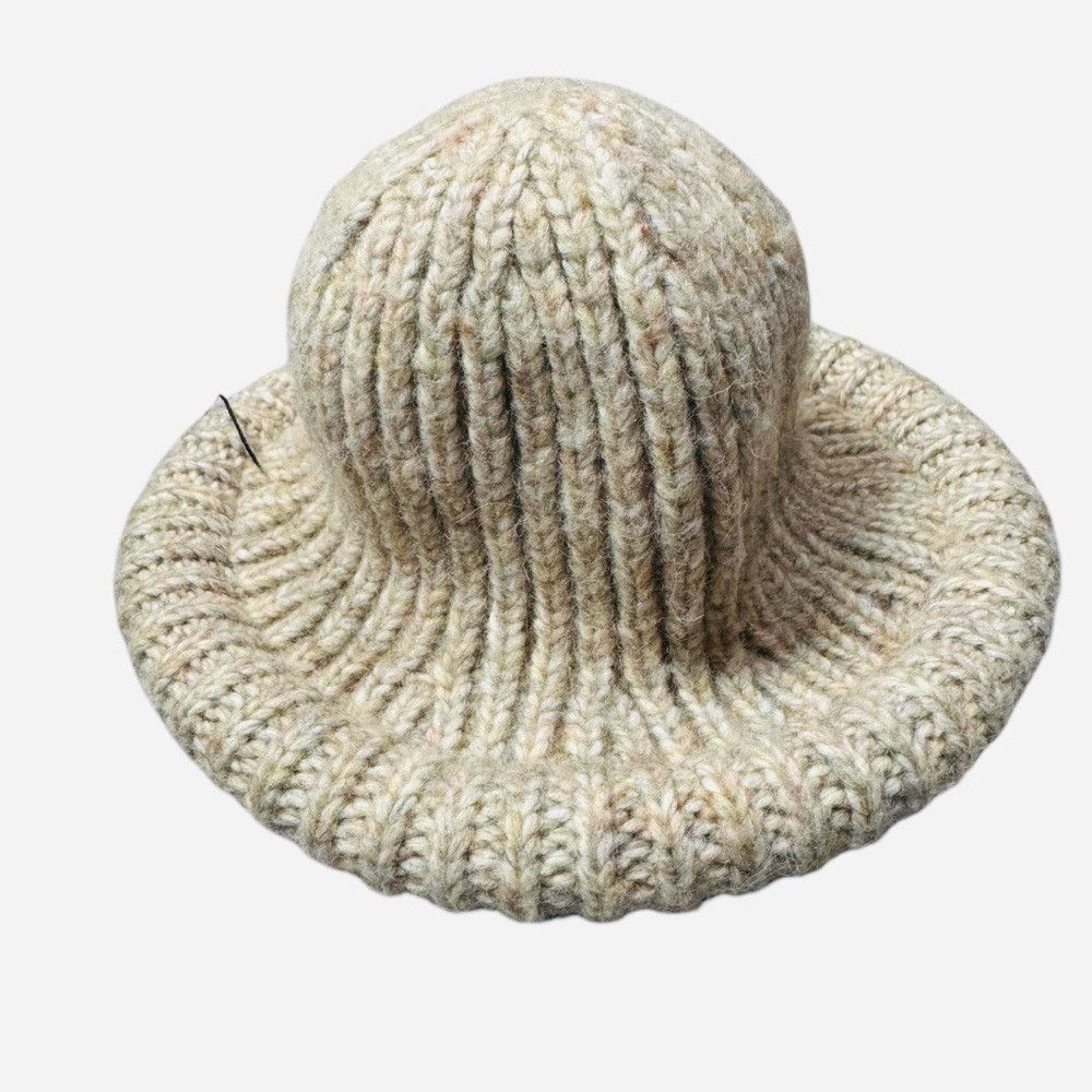 Free People New Free People Beige Knitted Bucket Hat Size ONE SIZE - 2 Thumbnail