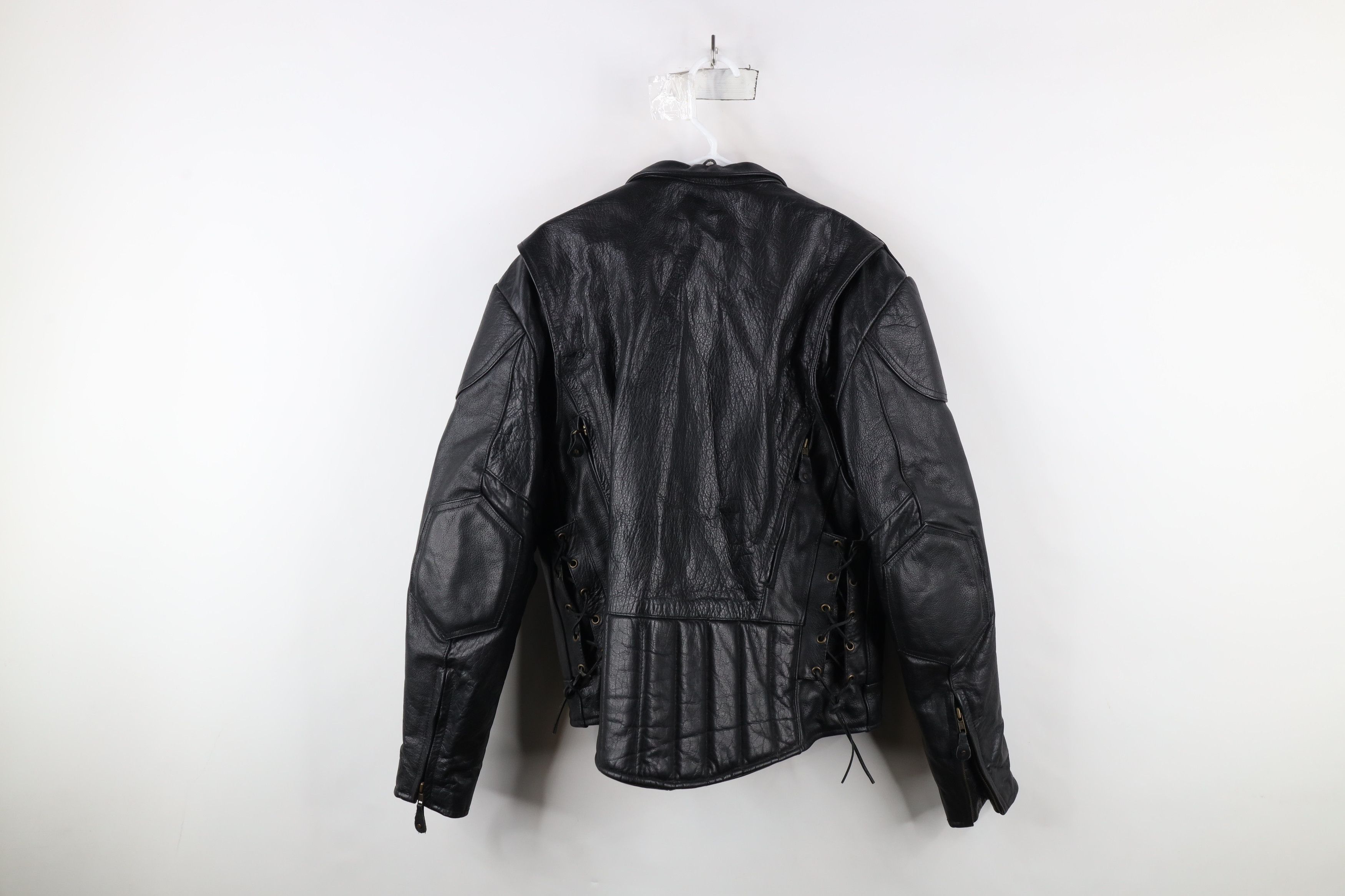 Vintage Vintage 90s Streetwear Padded Leather Motorcycle Jacket Size US M / EU 48-50 / 2 - 14 Thumbnail