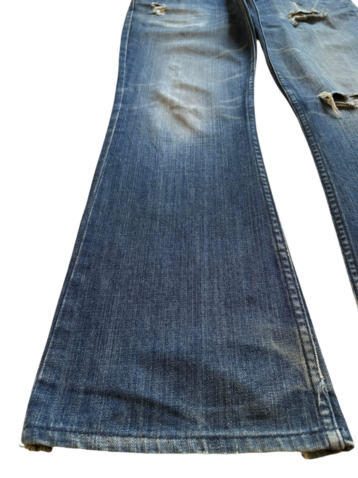 Japanese Brand Vintage Japanese MIDAS Mud Wash Distressed Flare Jeans Size 32" / US 10 / IT 46 - 7 Thumbnail