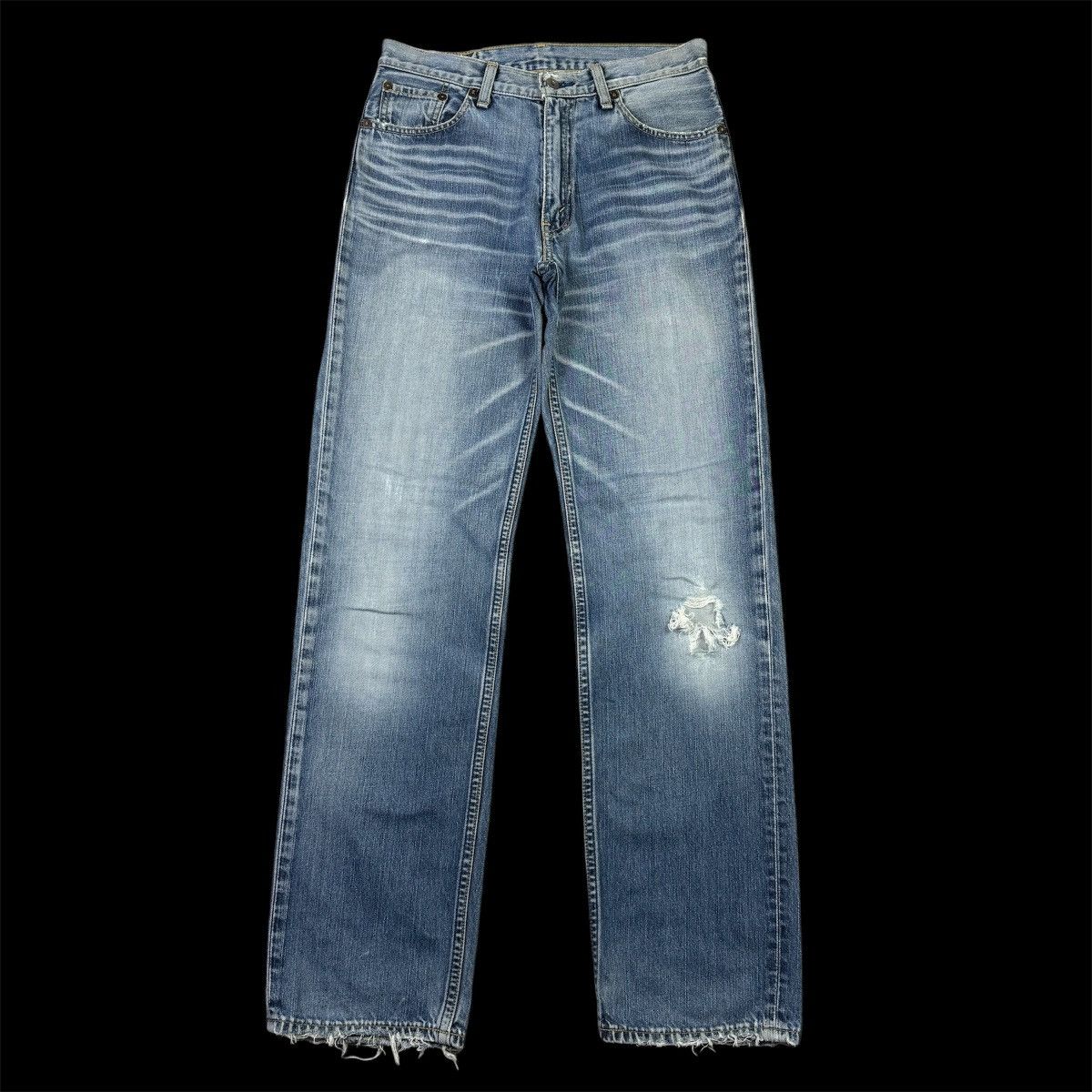 If Six Was Nine × Levi's 💥Vintage Levis 502 Distressed Sick Blue Wash Denim Size US 30 / EU 46 - 1 Thumbnail