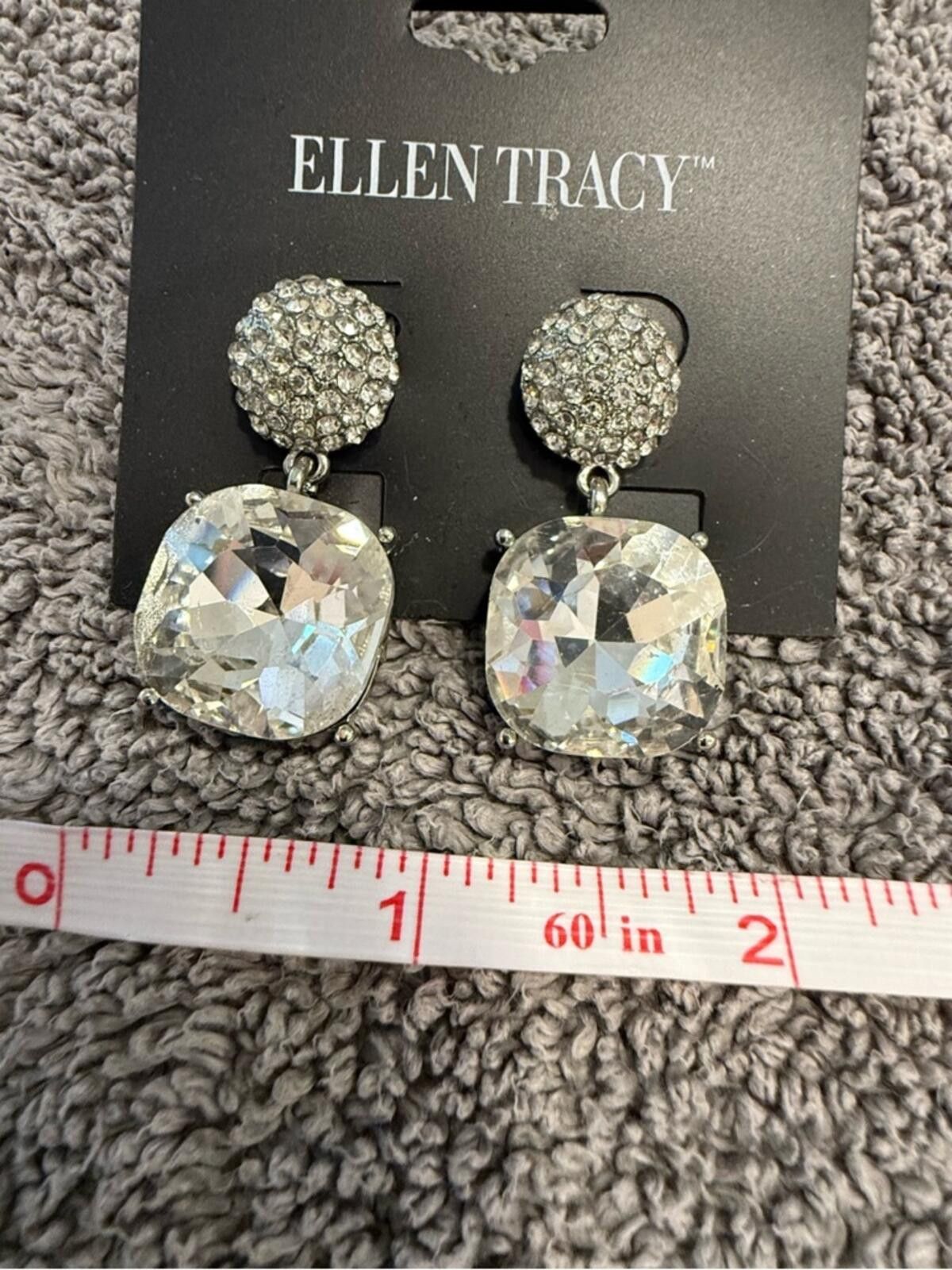 Other Ellen Tracy cubic zirconia rhinestone dangle post earrings Size ONE SIZE - 4 Thumbnail