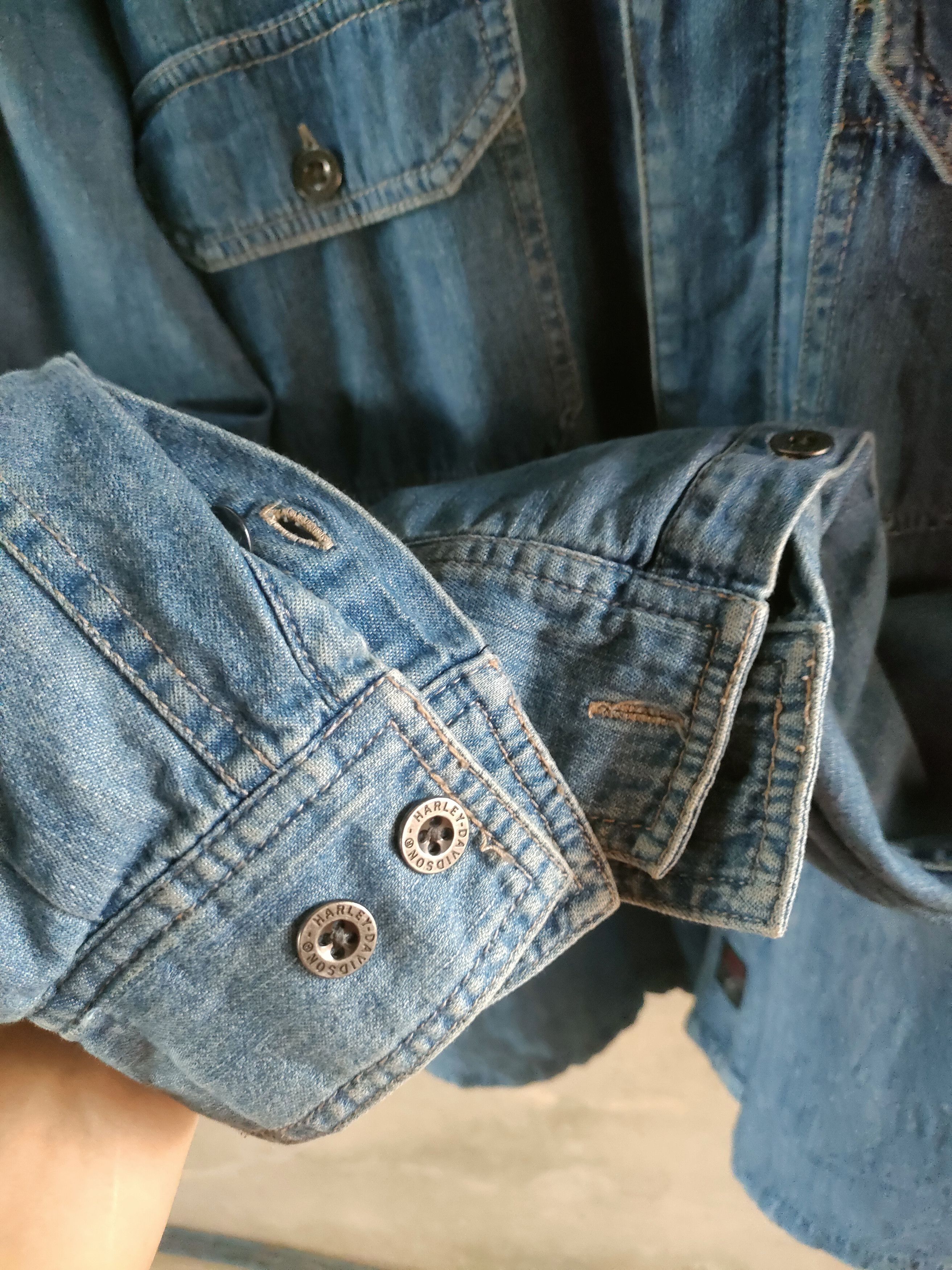 Harley Davidson Harley Davidson Flannel Denim Size US L / EU 52-54 / 3 - 6 Thumbnail