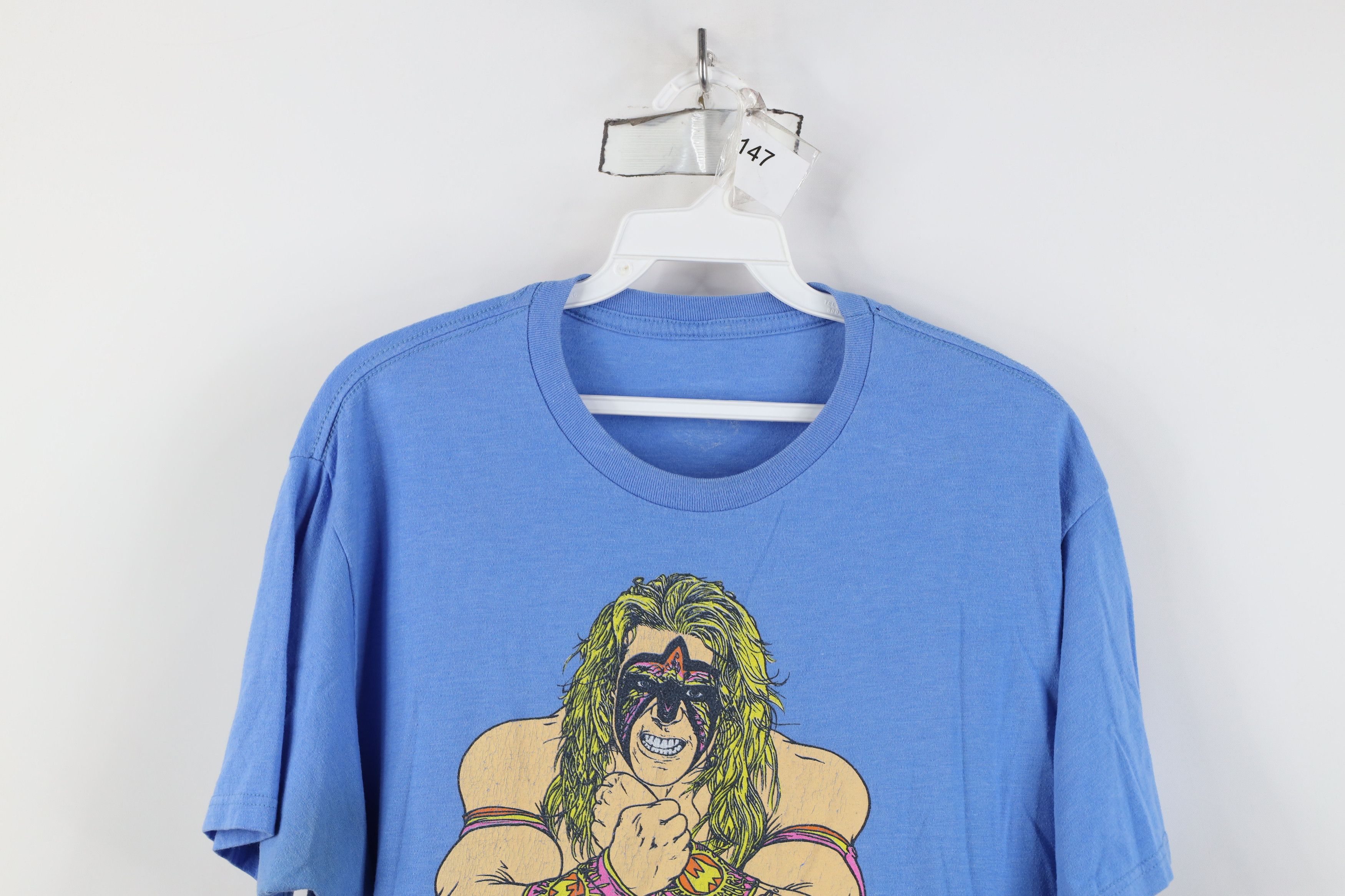 Vintage Retro WWE WWF Wrestling The Ultimate Warrior T-Shirt Blue Size US M / EU 48-50 / 2 - 2 Thumbnail