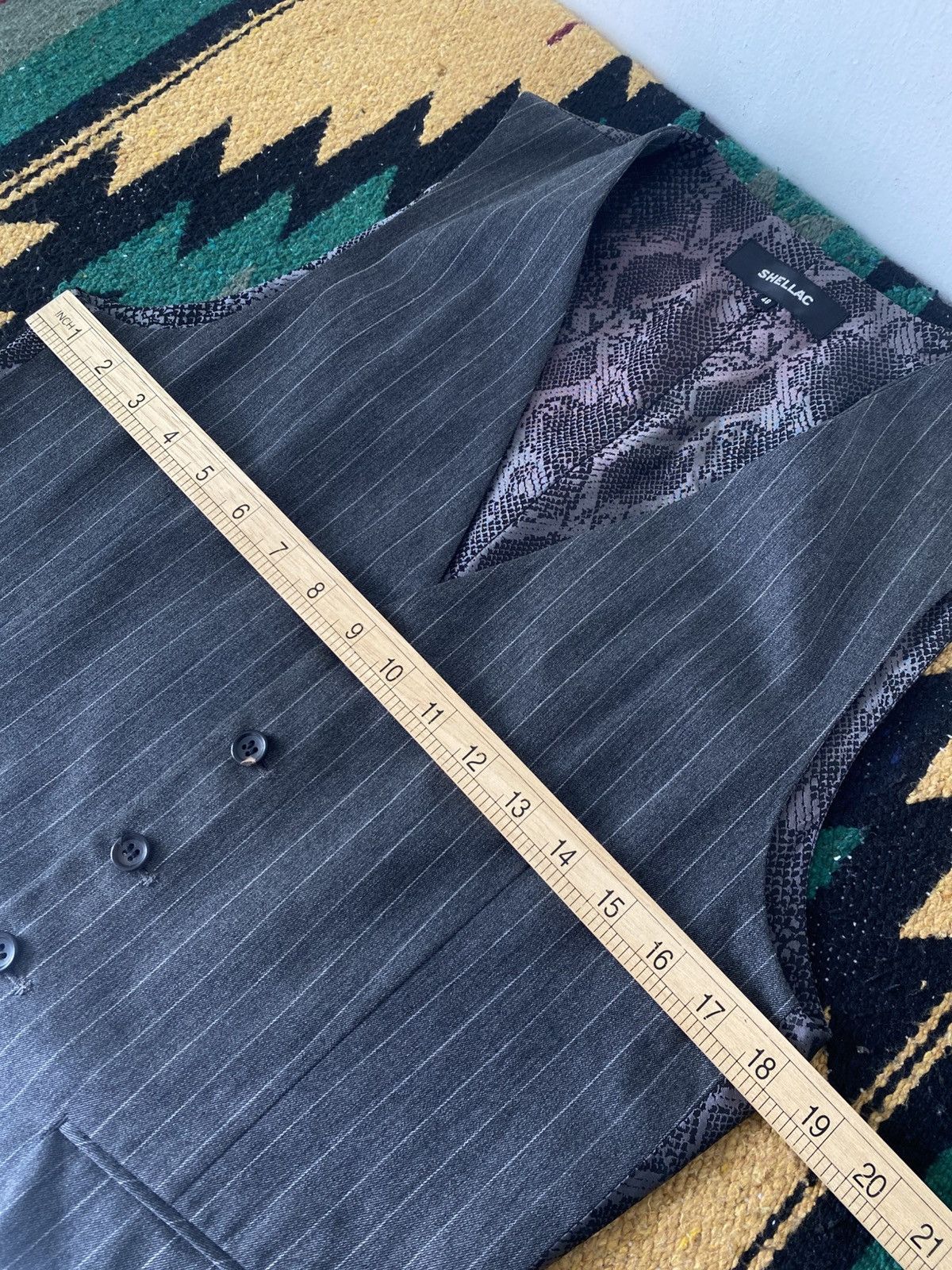Shellac Shellac Avant-garde Snake Print Back Panel Vest Japan Size US M / EU 48-50 / 2 - 5 Thumbnail