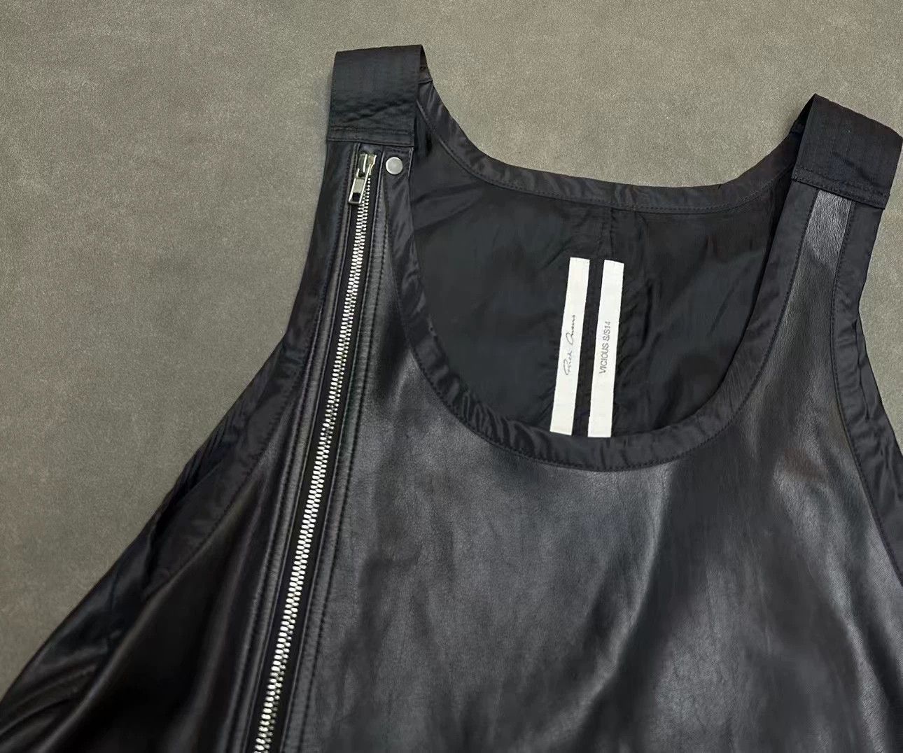 Rick Owens Rick Owens RO 14SS leather vest 95 New S Size US S / EU 44-46 / 1 - 3 Thumbnail