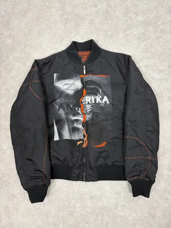 Givenchy Givenchy Reversible Presley Black & Orange Nylon Bomber Jacket by Riccardo Tisci Size US M / EU 48-50 / 2 - 1 Thumbnail