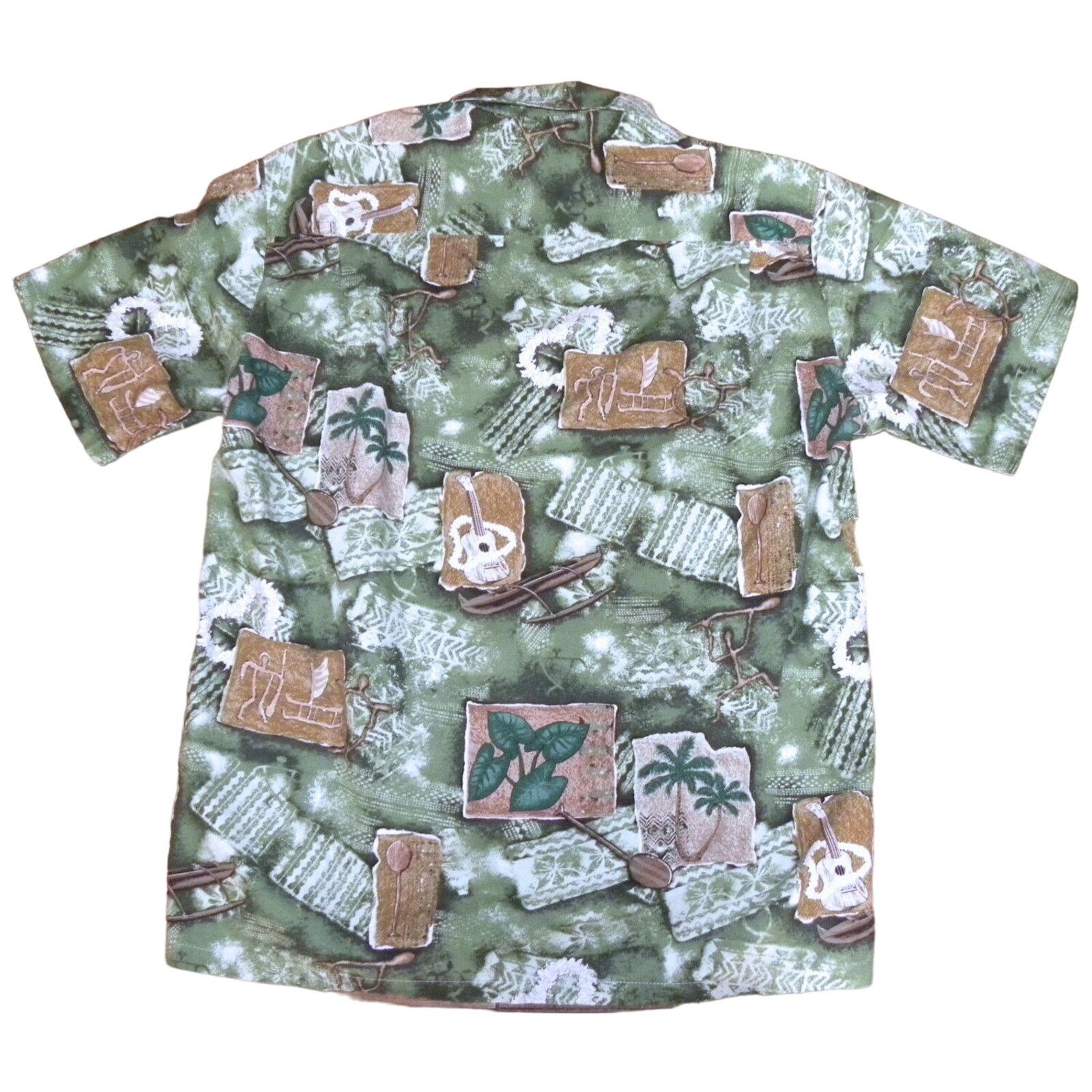 Pacific Legend Vintage 80s HAWAIIAN Shirt | Aloha Guitar Palm Turtle Print Size US M / EU 48-50 / 2 - 4 Thumbnail