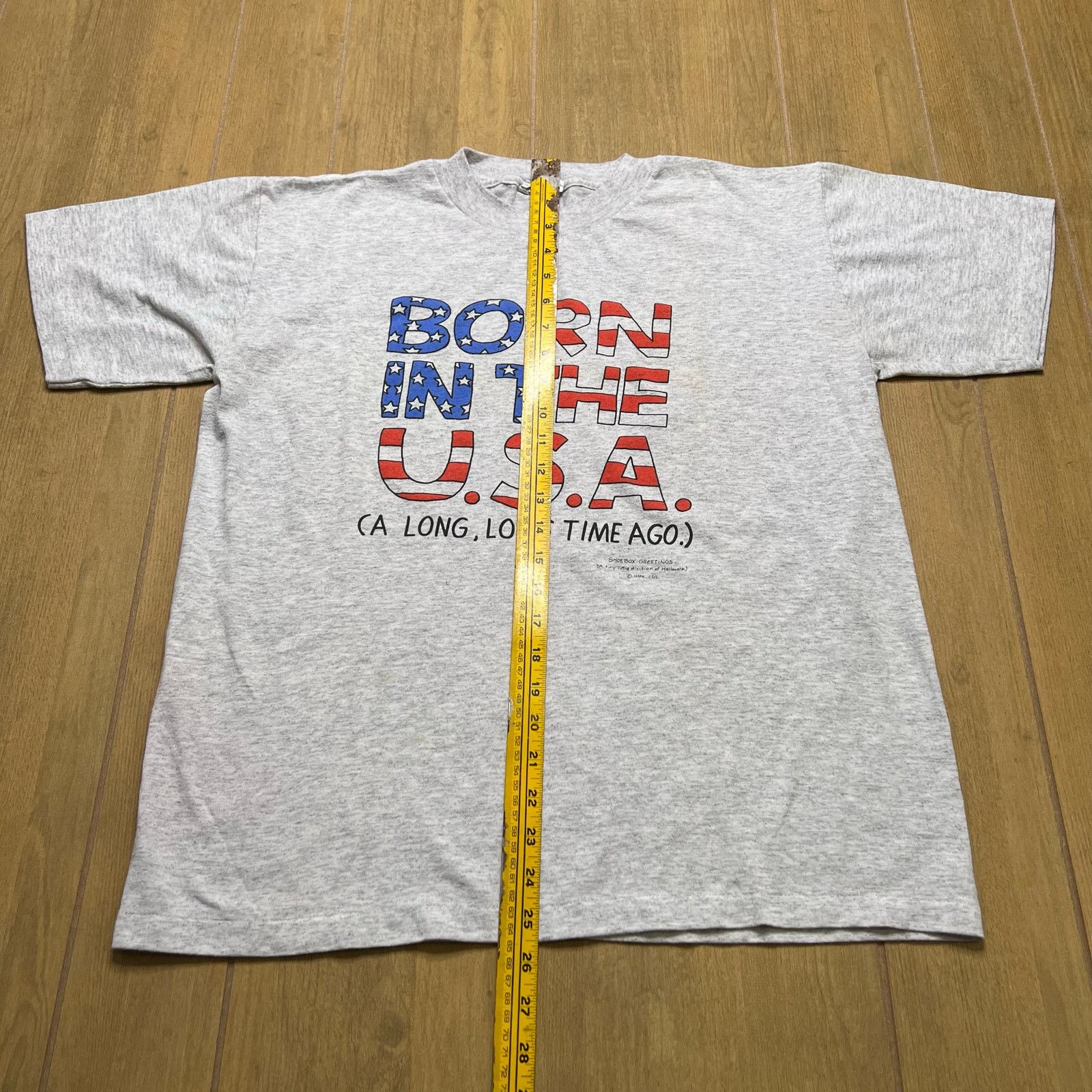 Vintage Vintage Born in the USA Flag A Long Long Time Ago T-Shirt L Size US L / EU 52-54 / 3 - 6 Thumbnail