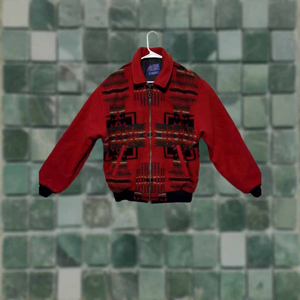 Pendleton VINTAGE Pendleton Red Aztec Print Western Coat Men’s Size L RARE Size US L / EU 52-54 / 3 - 1 Thumbnail