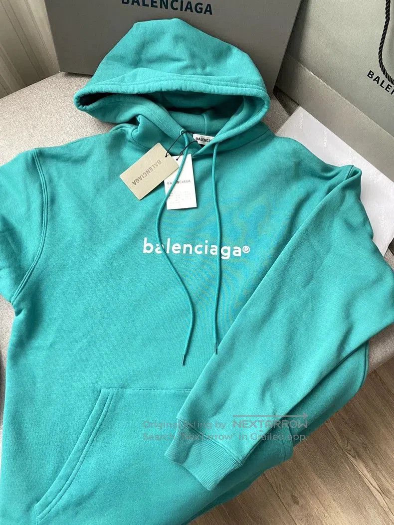 Balenciaga Balenciaga Turquoise Hoodie Sweatshirt. Size US XS / EU 42 / 0 - 1 Thumbnail