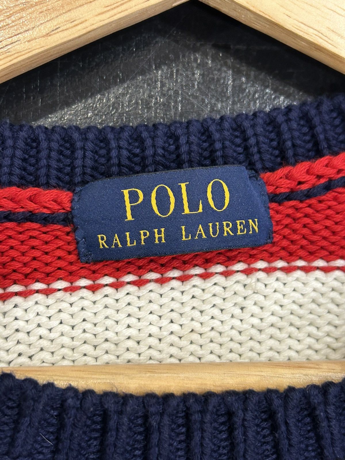 Polo Ralph Lauren Polo Ralph Lauren Flag Knit Sweater Size US L / EU 52-54 / 3 - 4 Thumbnail