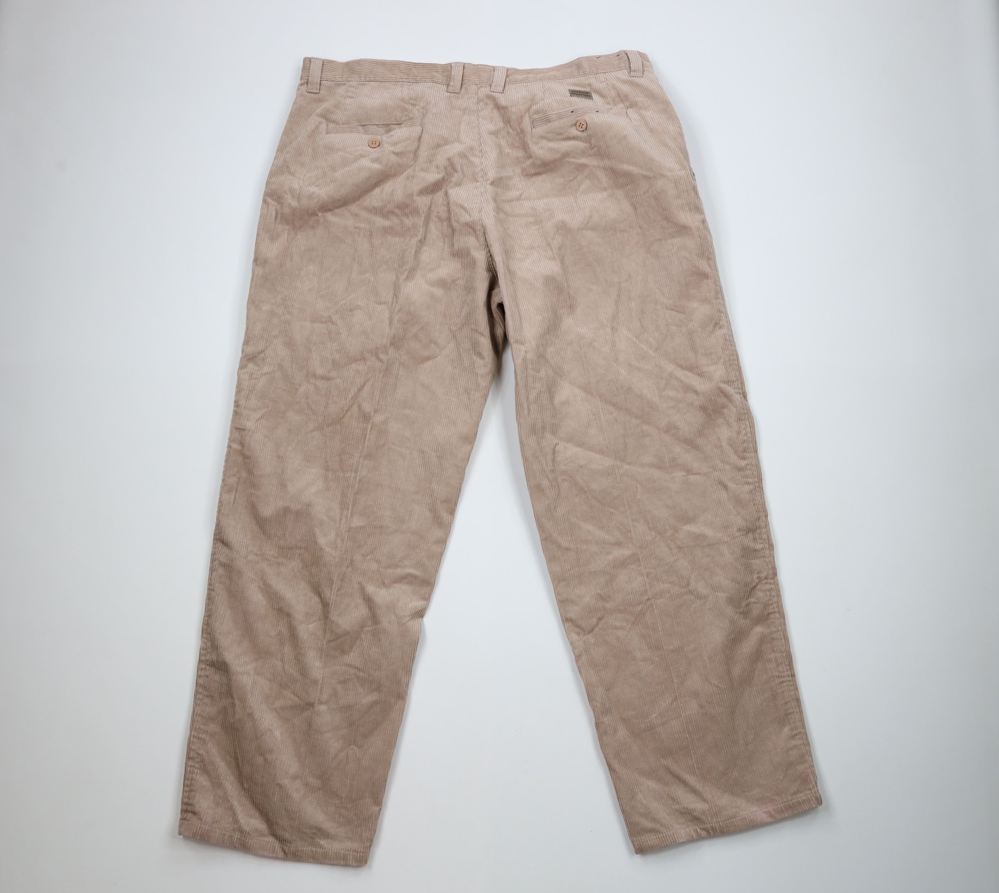 Vintage Vintage 90s Streetwear Fit Wide Leg Corduroy Pants Beige Size US 42 / EU 58 - 7 Thumbnail