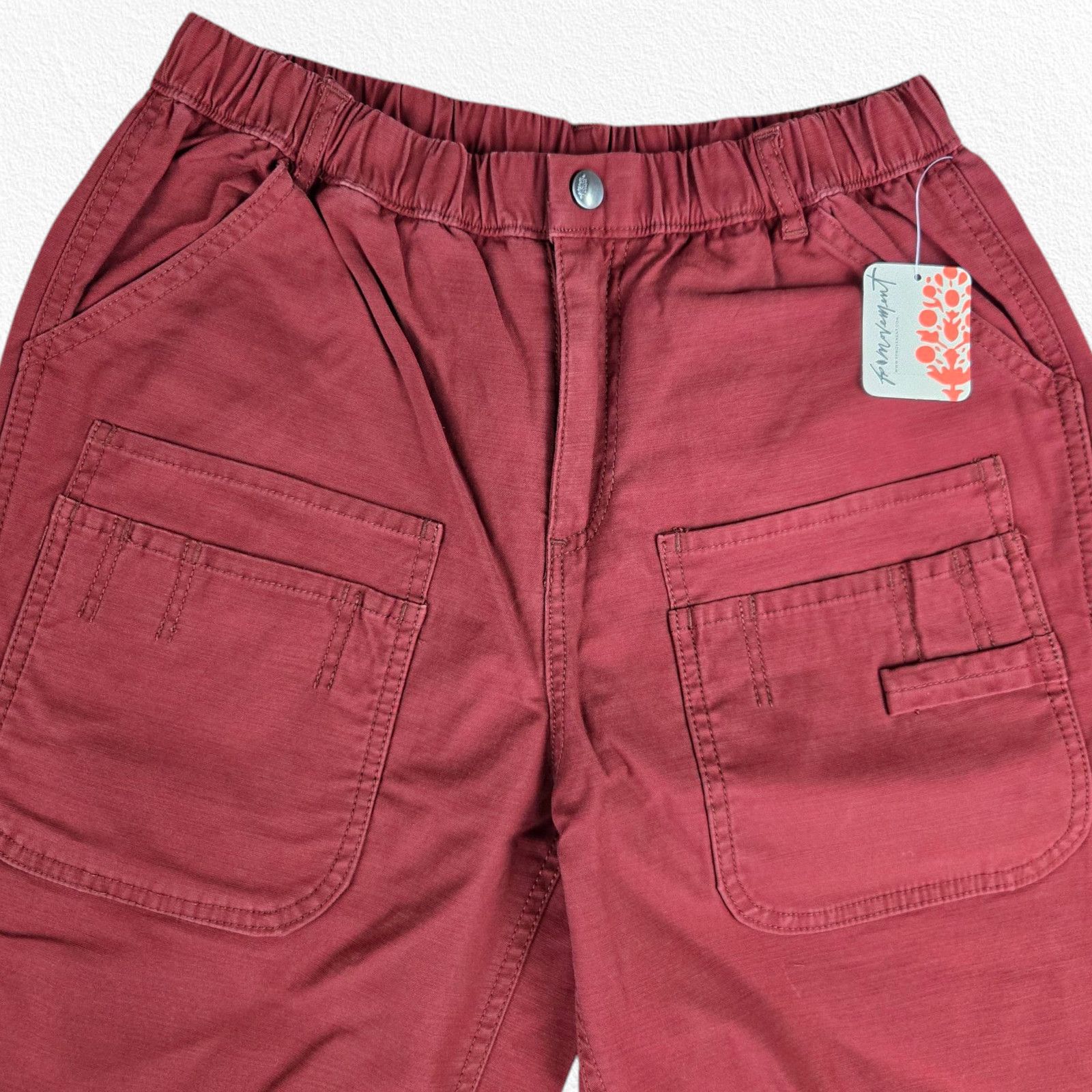 Free People Free People Red Cowboy Utility Cargo Pants Size XS Size 25" / US 0 / IT 36 - 3 Thumbnail