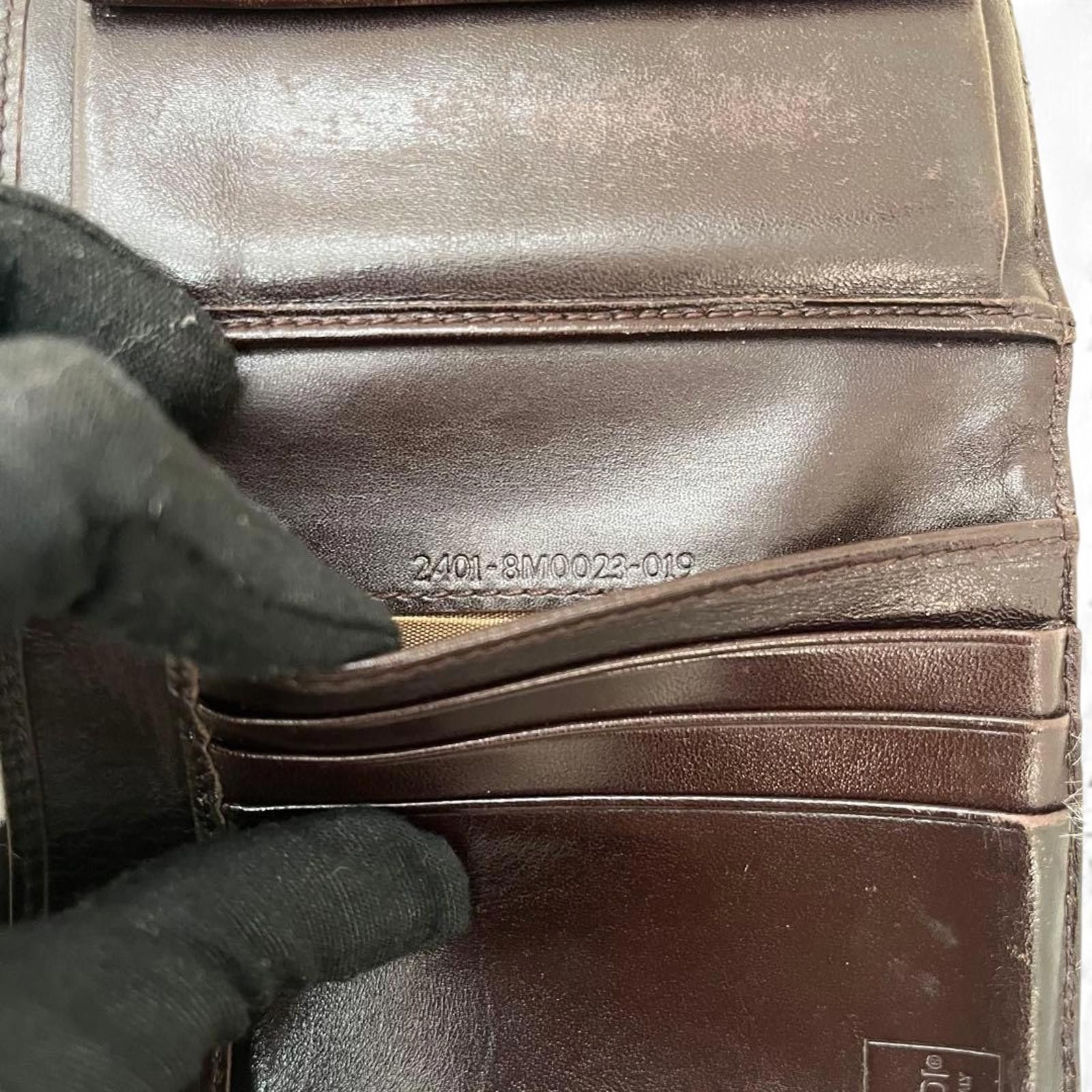 Fendi Fendi - Brown Monogram Canvas Wallet Silver Buckle Size ONE SIZE - 7 Thumbnail