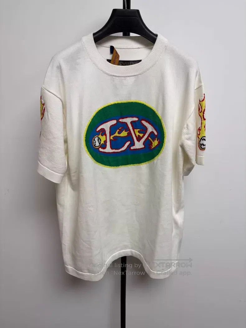 Louis Vuitton Louis Vuitton Logo applique crewneck pullover short sleeve Size US L / EU 52-54 / 3 - 1 Thumbnail