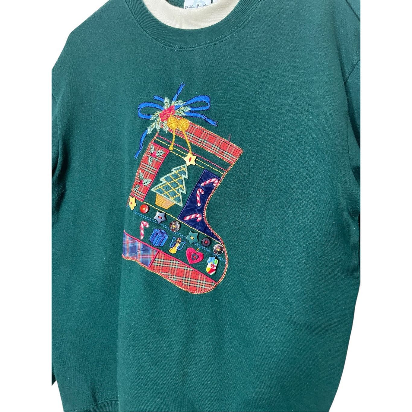 Other Vintage Bobbie Brooks Ugly Christmas Sweater Sweatshirt Stocking Print S Size S / US 4 / IT 40 - 2 Thumbnail